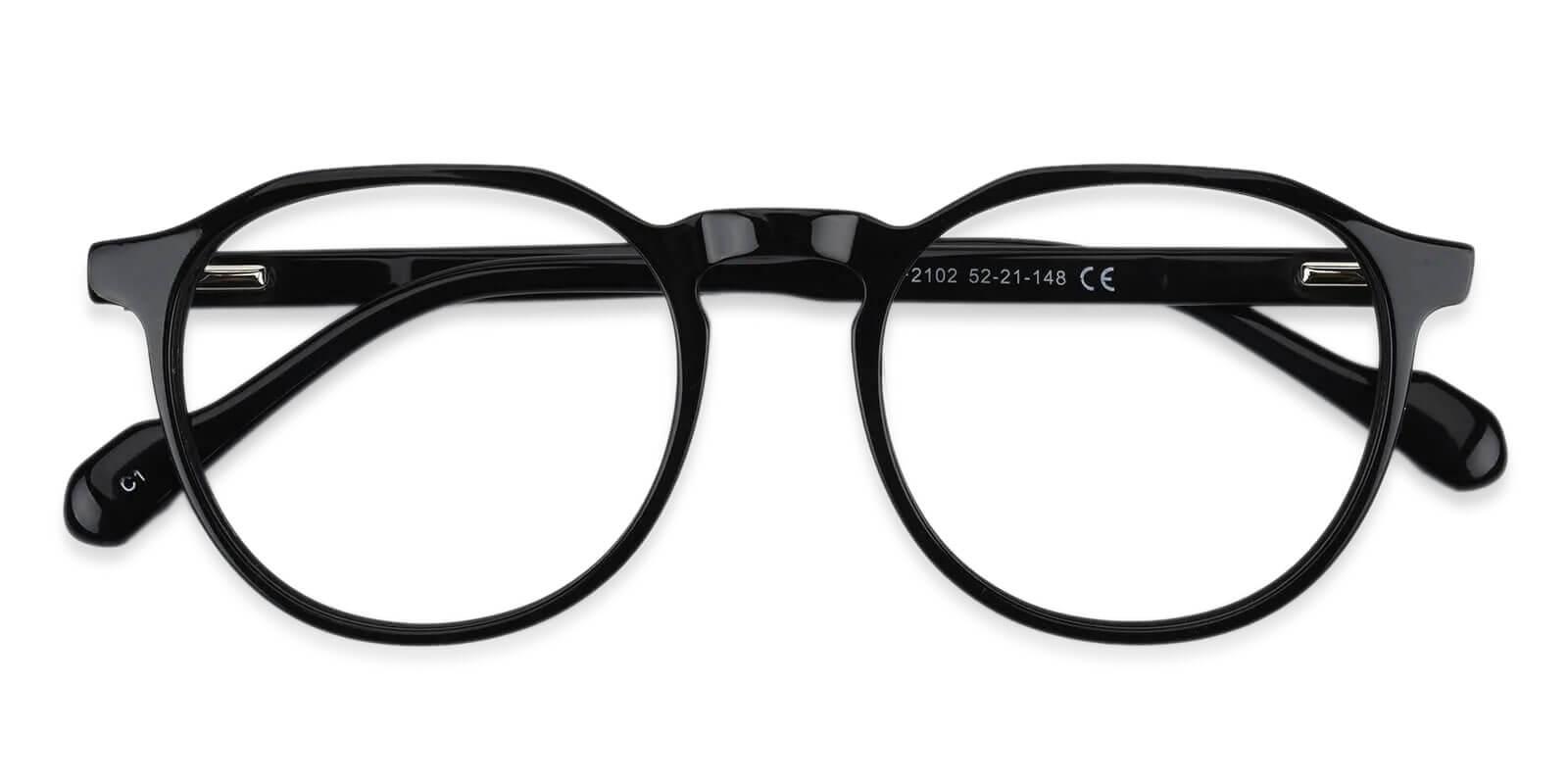 Carnival Black Acetate Eyeglasses , SpringHinges , UniversalBridgeFit Frames from ABBE Glasses