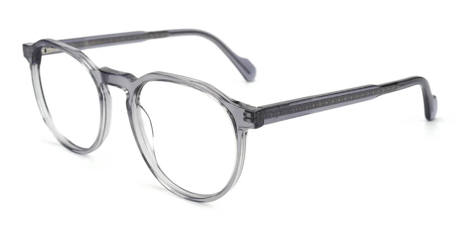 Carnival Gray Acetate Eyeglasses , SpringHinges , UniversalBridgeFit Frames from ABBE Glasses