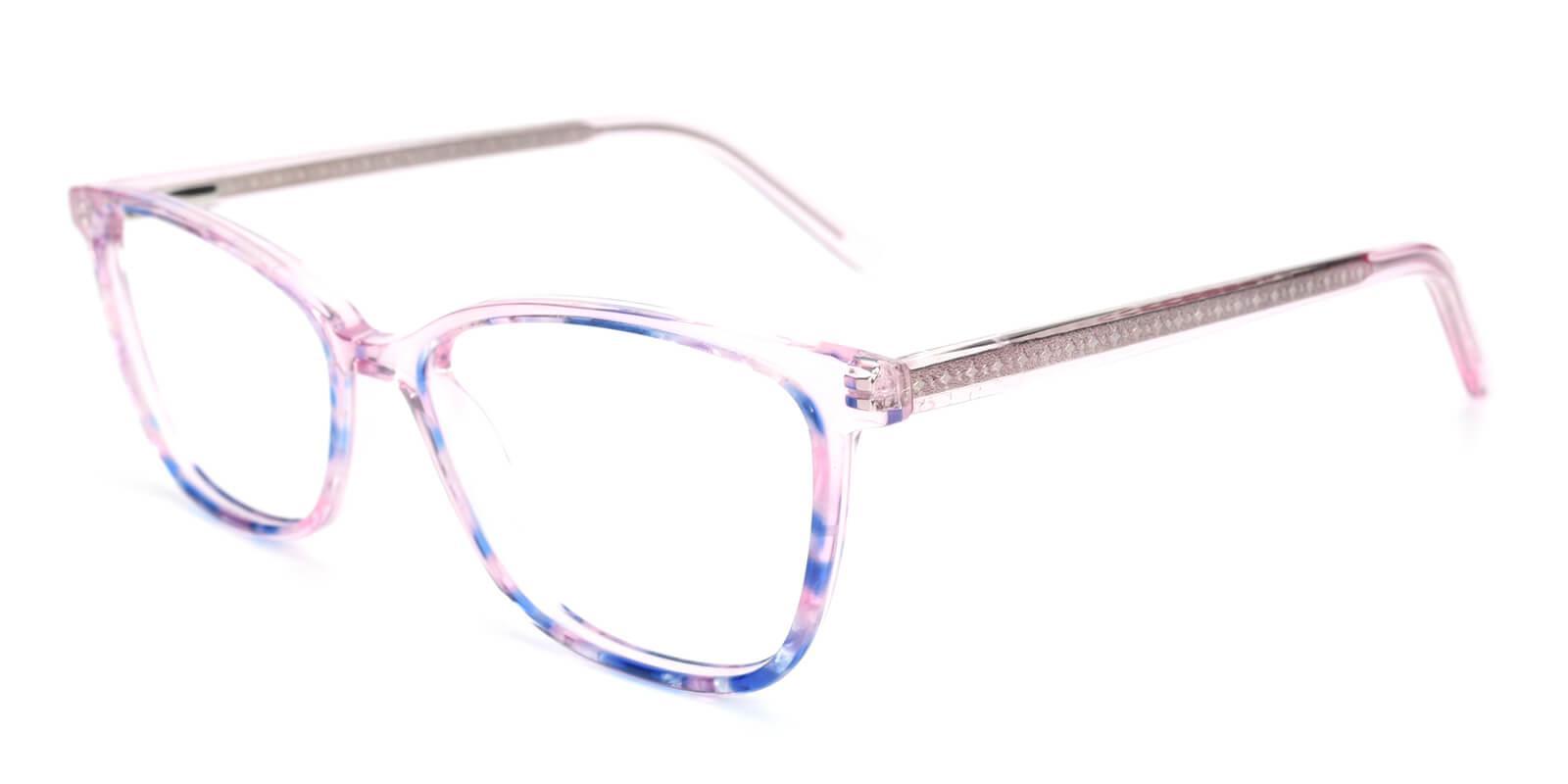 Lucid Pink Acetate Eyeglasses , SpringHinges , UniversalBridgeFit Frames from ABBE Glasses