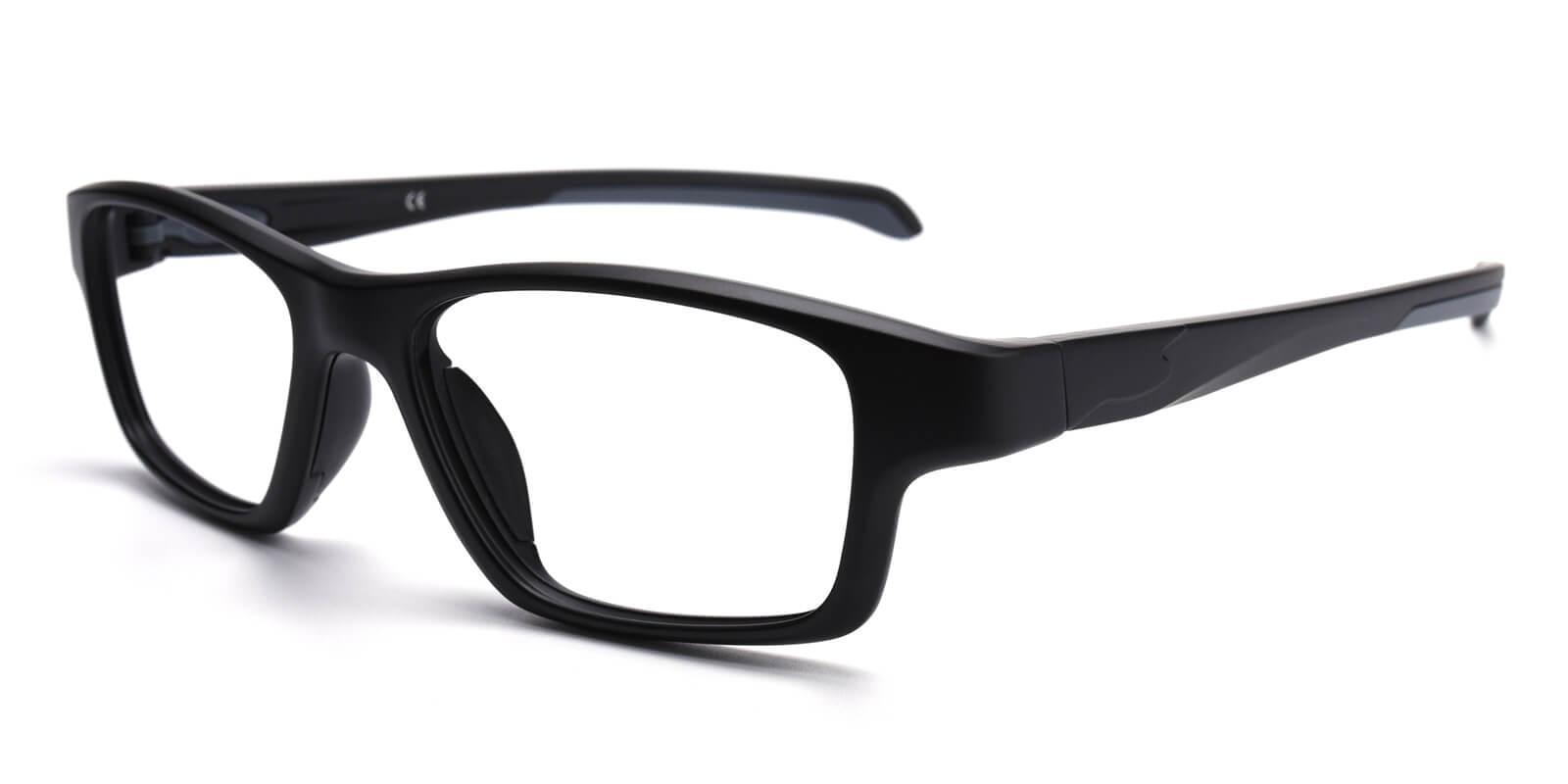 Socrates Black TR SportsGlasses , UniversalBridgeFit Frames from ABBE Glasses