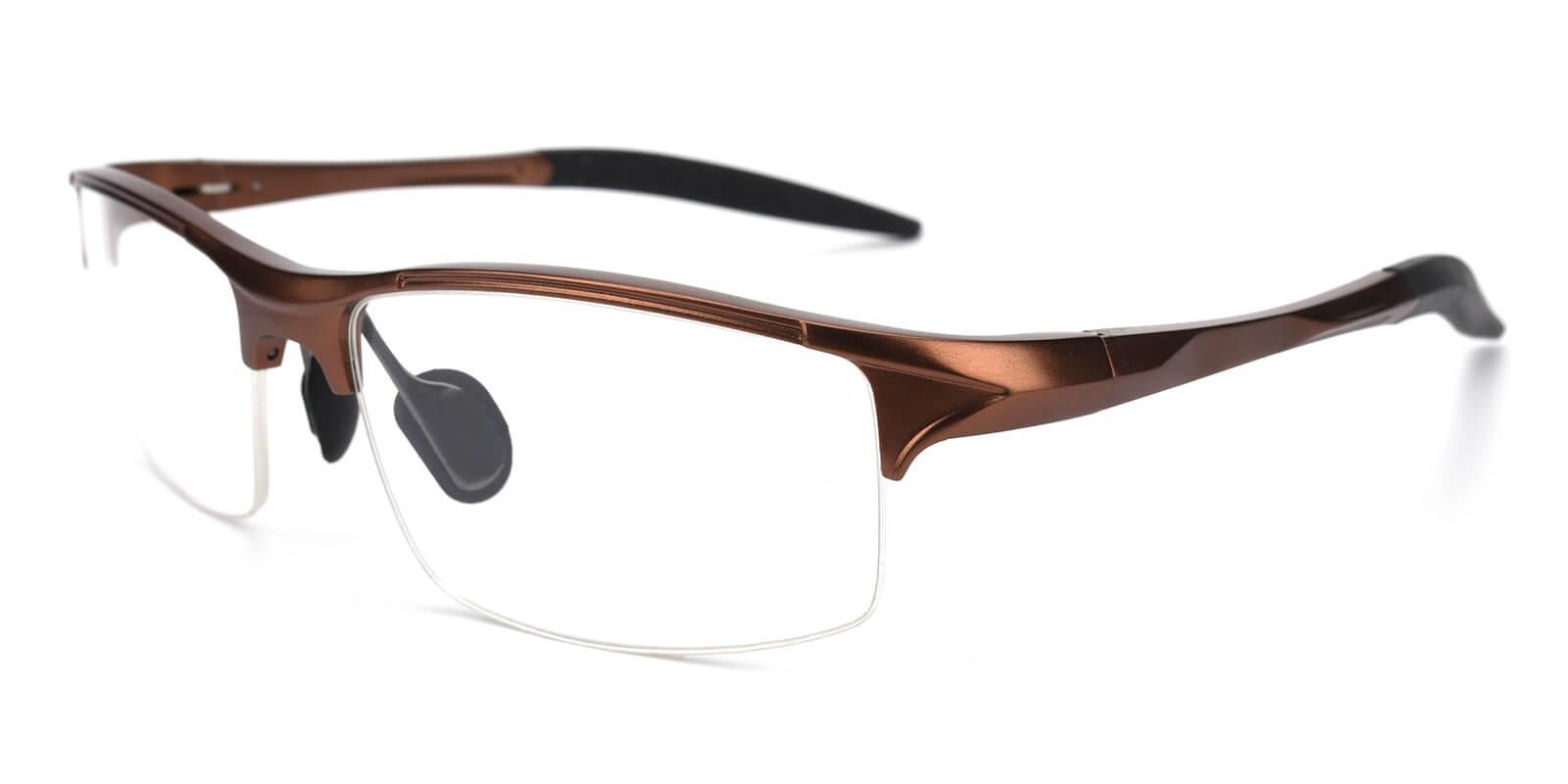 Apollo Brown Metal SportsGlasses , NosePads Frames from ABBE Glasses