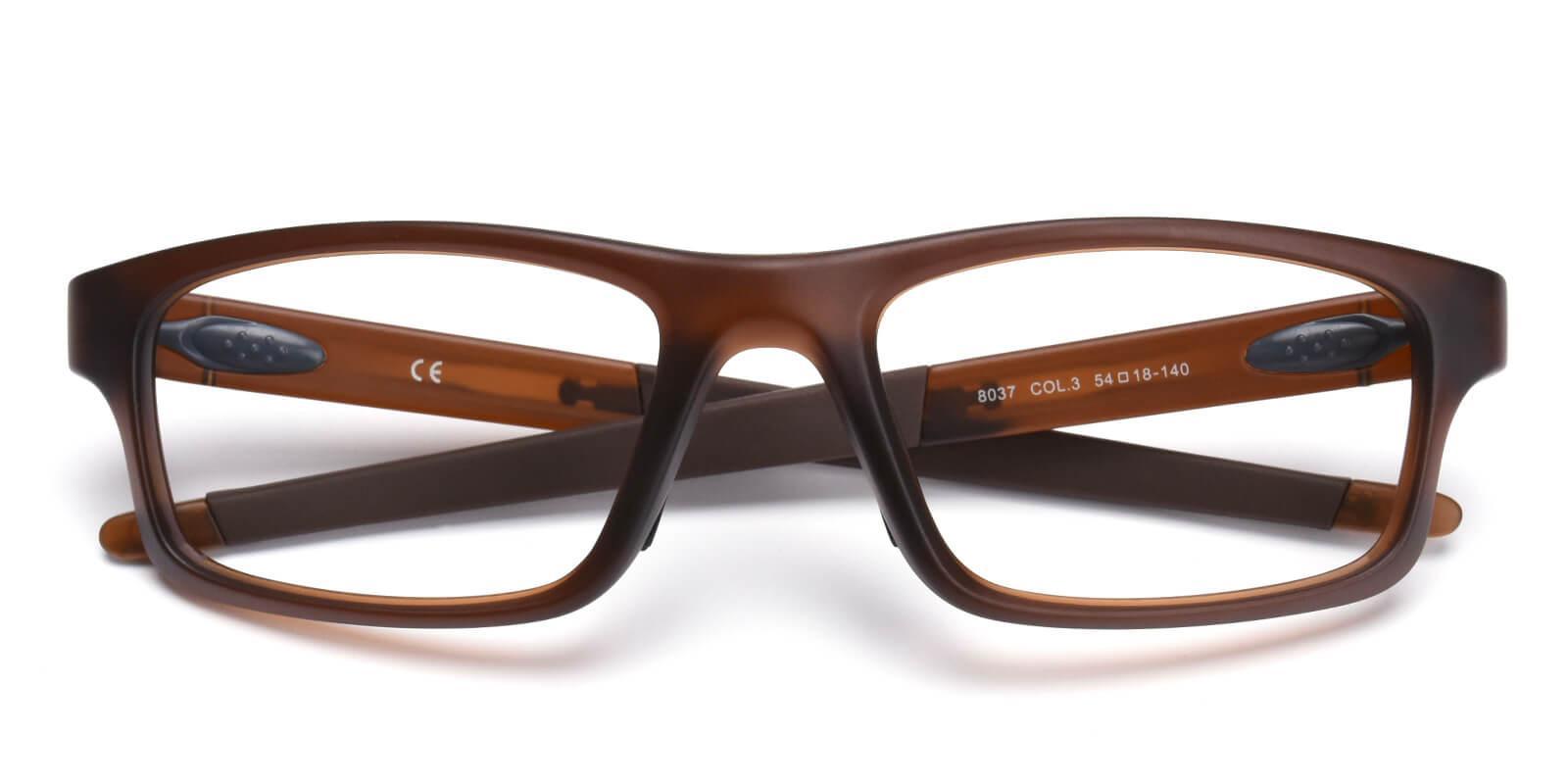 Yokote Brown TR SportsGlasses , UniversalBridgeFit Frames from ABBE Glasses
