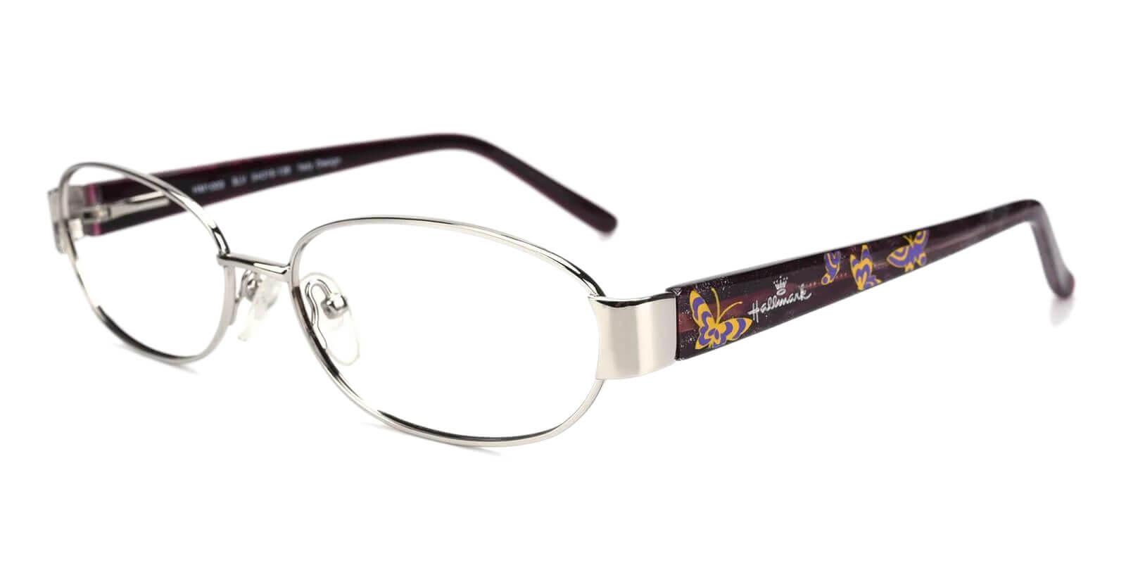 Aroma Silver Combination Eyeglasses , NosePads , SpringHinges Frames from ABBE Glasses