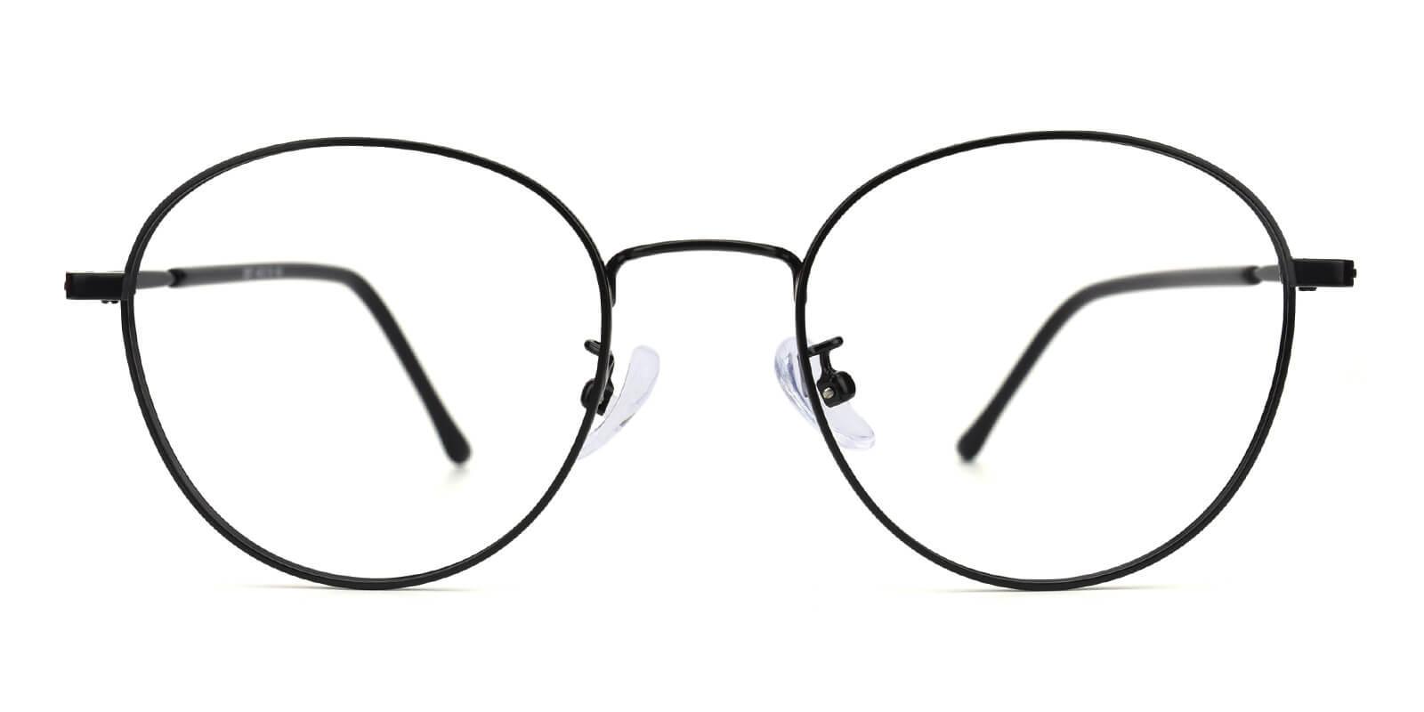 Savvy Black Metal Eyeglasses , Lightweight , NosePads Frames from ABBE Glasses