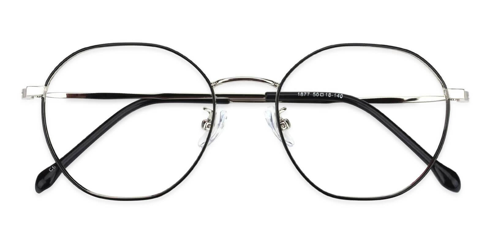 Singapore Black Metal Eyeglasses , Lightweight , NosePads Frames from ABBE Glasses