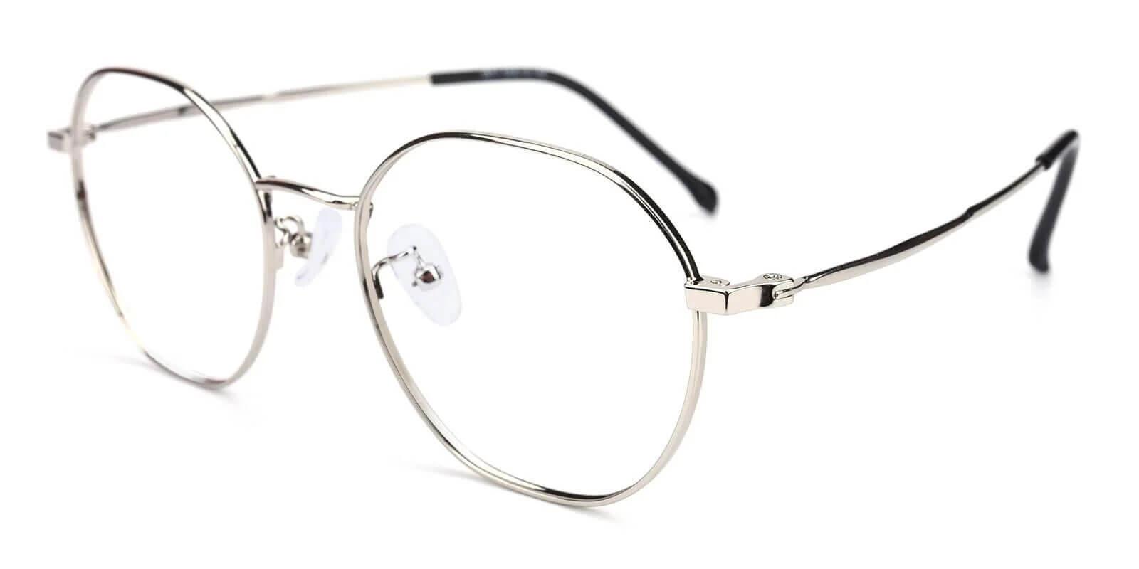 Singapore Silver Metal Eyeglasses , Lightweight , NosePads Frames from ABBE Glasses