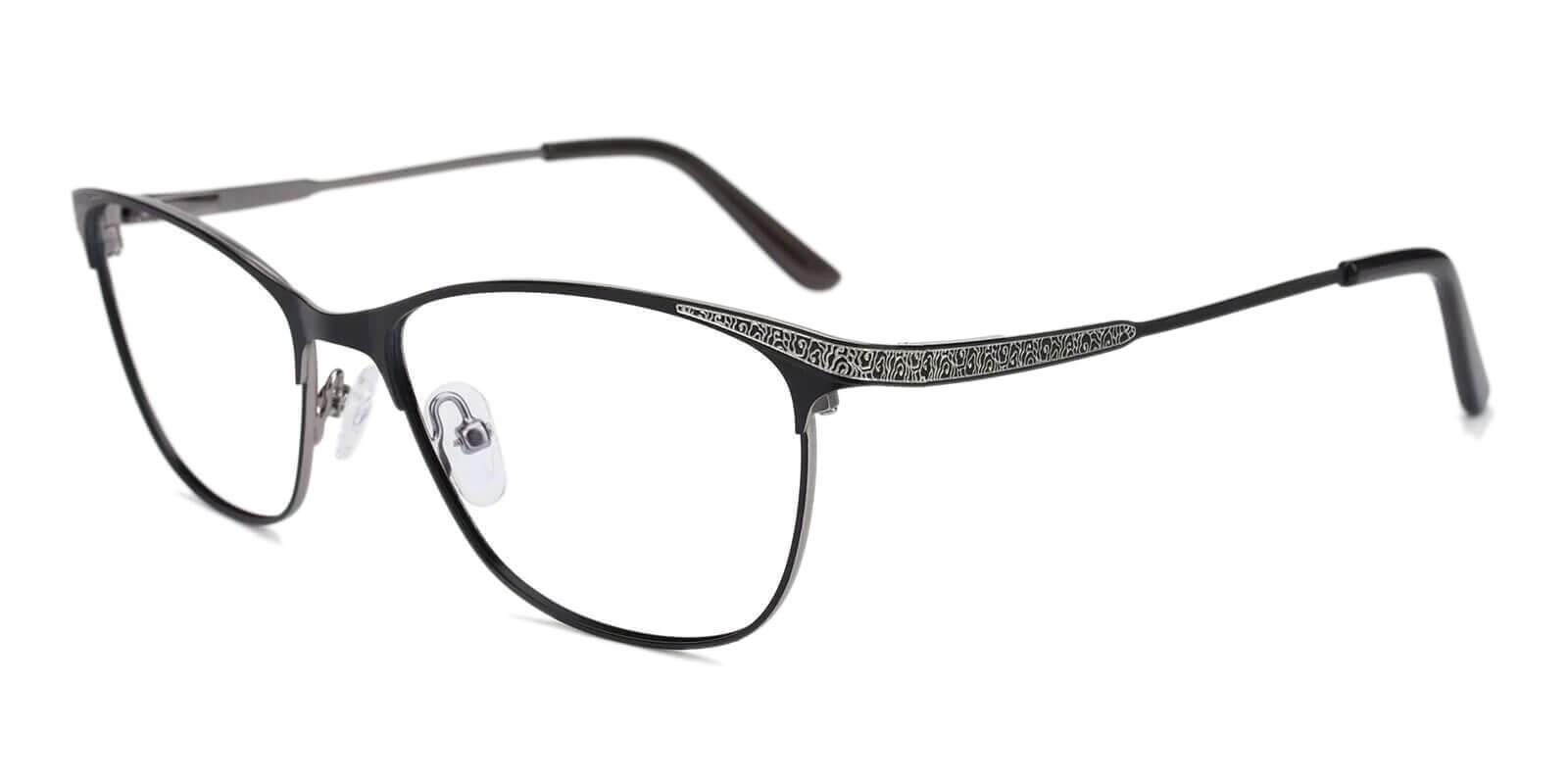 Helix Gun Metal Eyeglasses , SpringHinges , NosePads Frames from ABBE Glasses