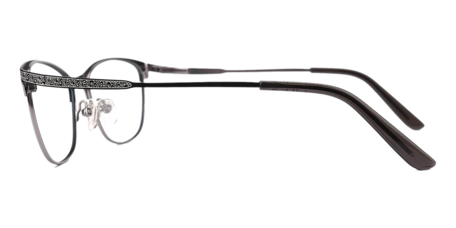 Helix Gun Metal Eyeglasses , NosePads , SpringHinges Frames from ABBE Glasses