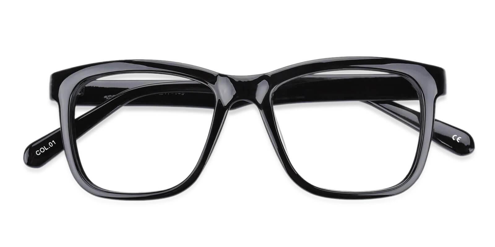 Laya Black Plastic Eyeglasses , UniversalBridgeFit Frames from ABBE Glasses