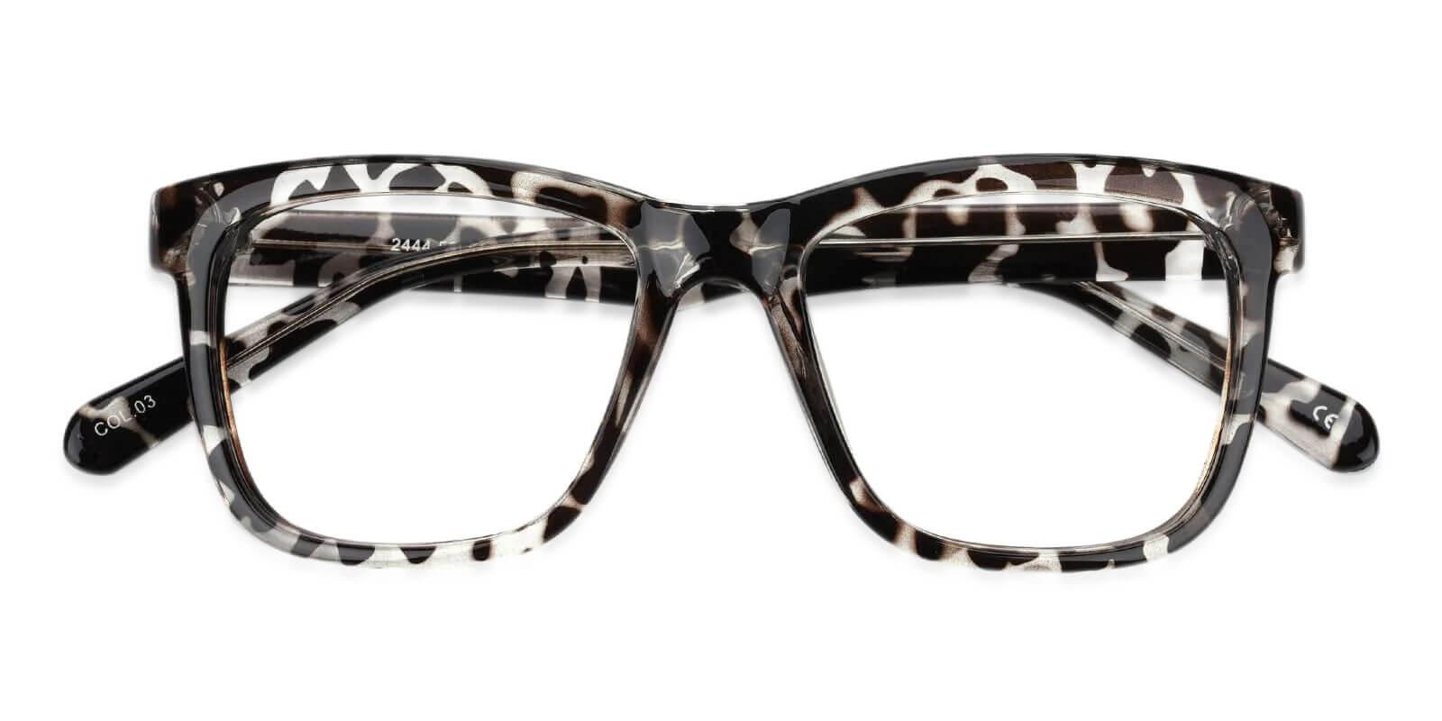 Laya Leopard Plastic Eyeglasses , UniversalBridgeFit Frames from ABBE Glasses