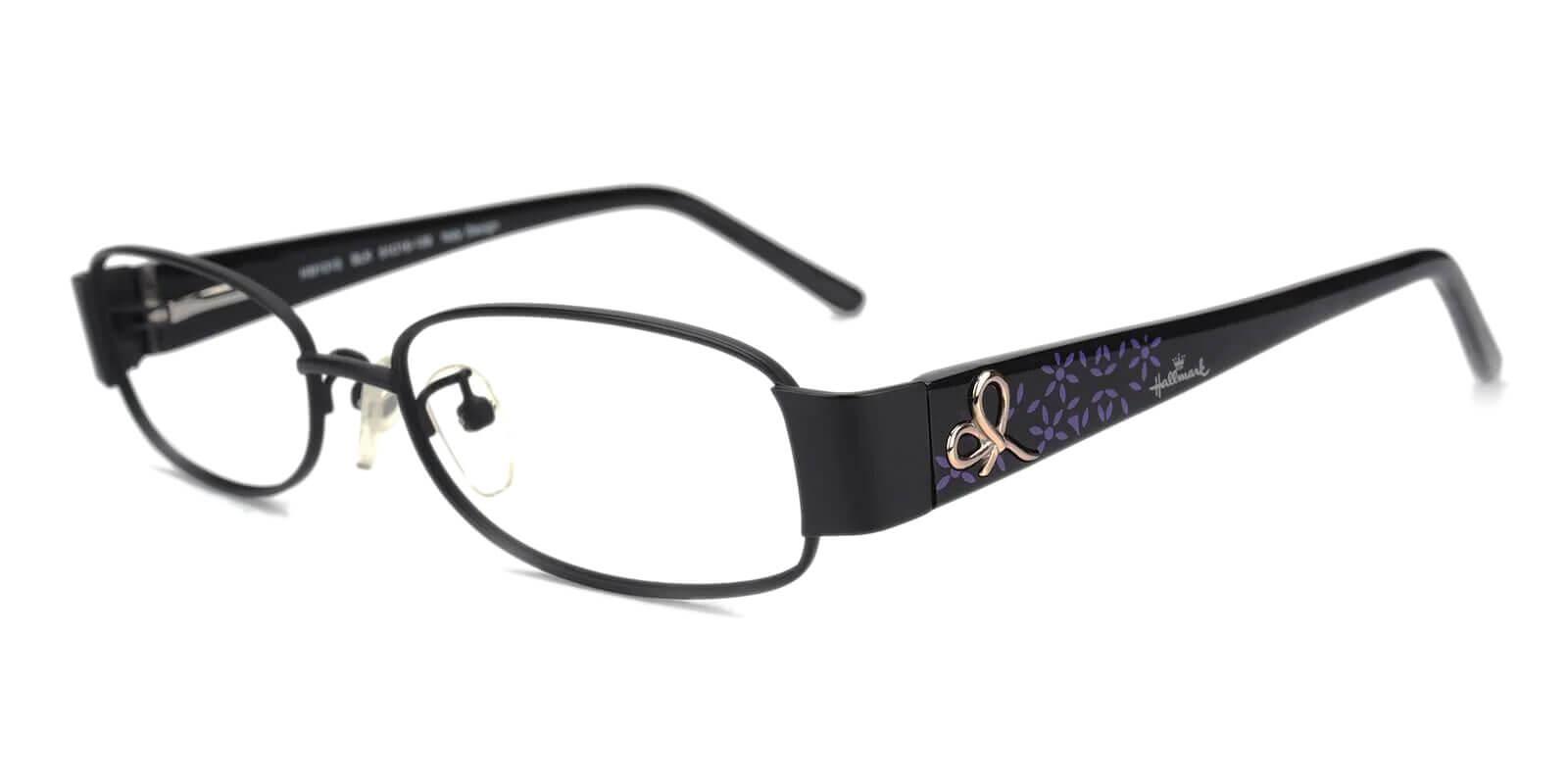 Epilogue Black Metal Eyeglasses , NosePads , SpringHinges Frames from ABBE Glasses