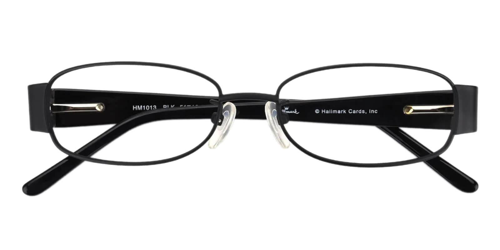 Epilogue Black Metal Eyeglasses , NosePads , SpringHinges Frames from ABBE Glasses