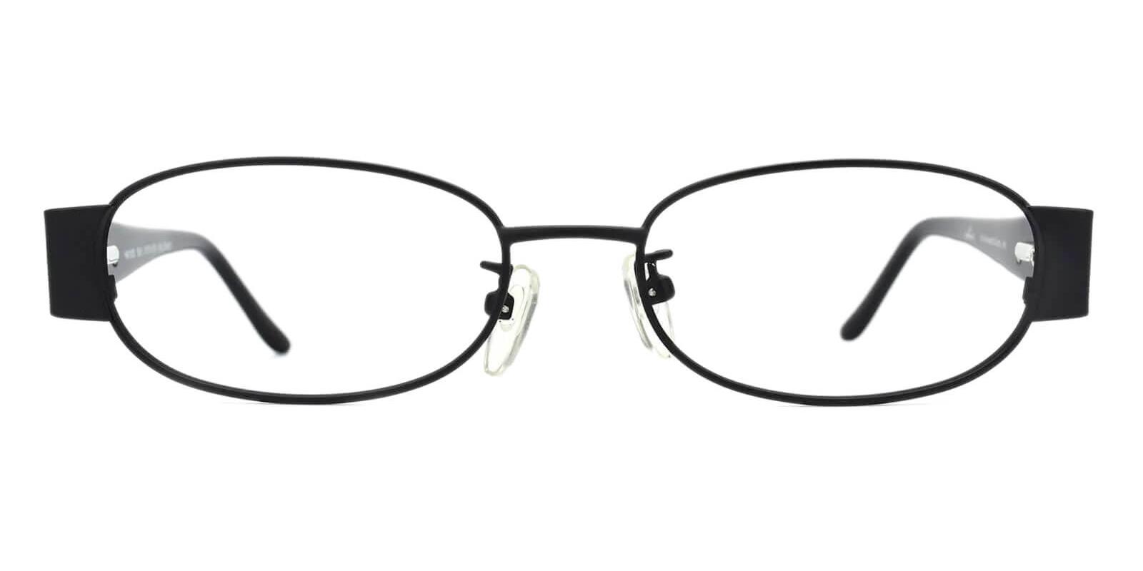 Anika Black Metal Eyeglasses , SpringHinges , NosePads Frames from ABBE Glasses