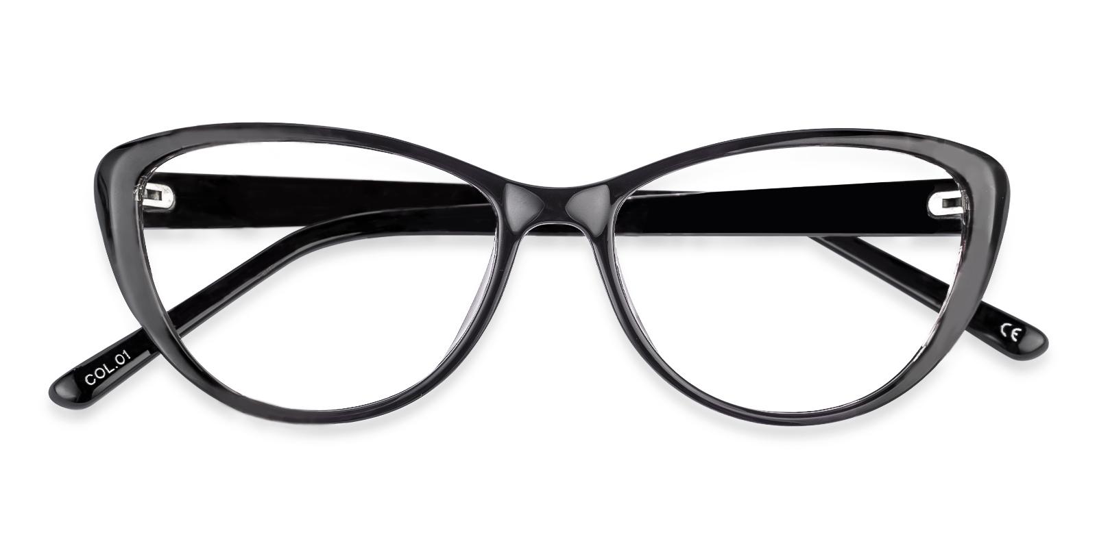 Memento Black Acetate Eyeglasses , UniversalBridgeFit Frames from ABBE Glasses