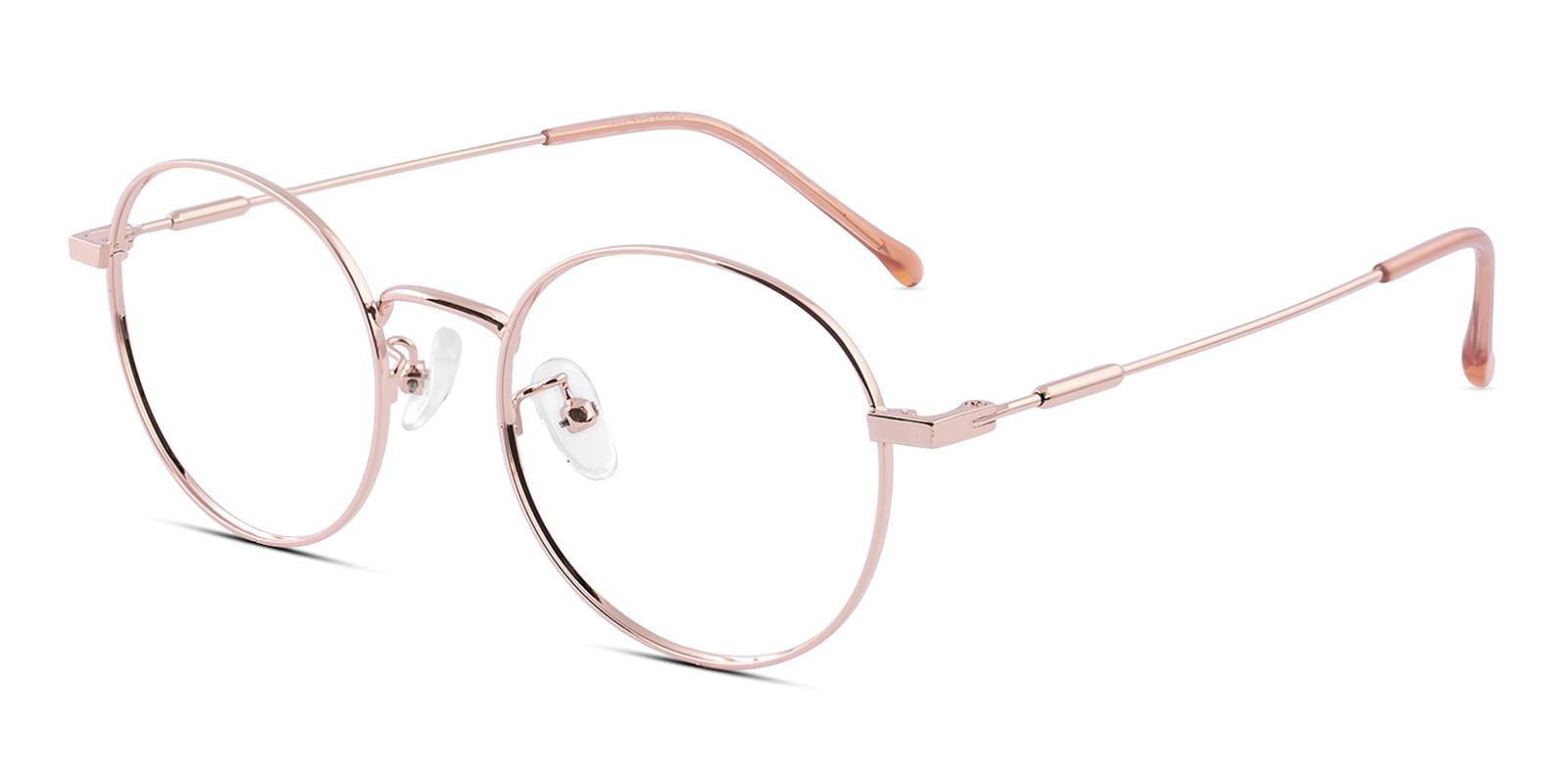 Mystery Pink Metal Eyeglasses , Lightweight , NosePads Frames from ABBE Glasses
