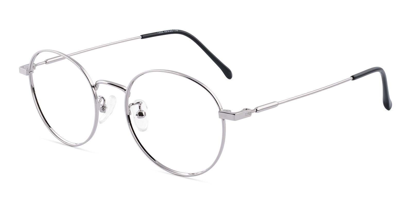 Mystery Silver Metal Eyeglasses , Lightweight , NosePads Frames from ABBE Glasses