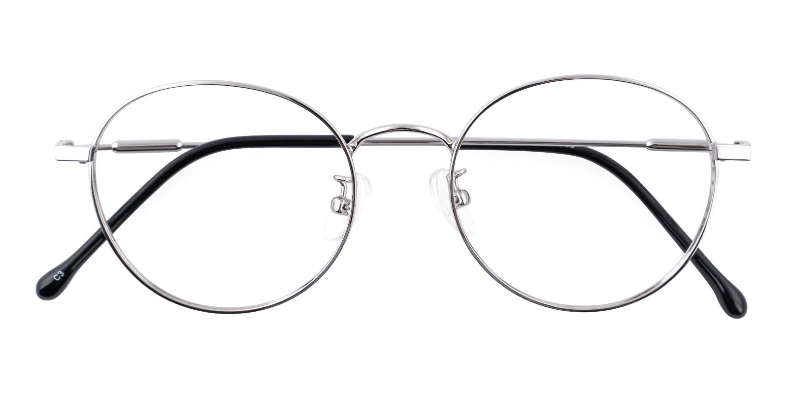 Mystery Silver Metal Eyeglasses , Lightweight , NosePads Frames from ABBE Glasses