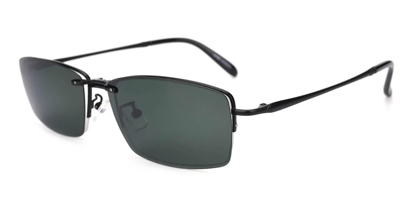 Beckett Clip-On Black Metal Eyeglasses , NosePads Frames from ABBE Glasses
