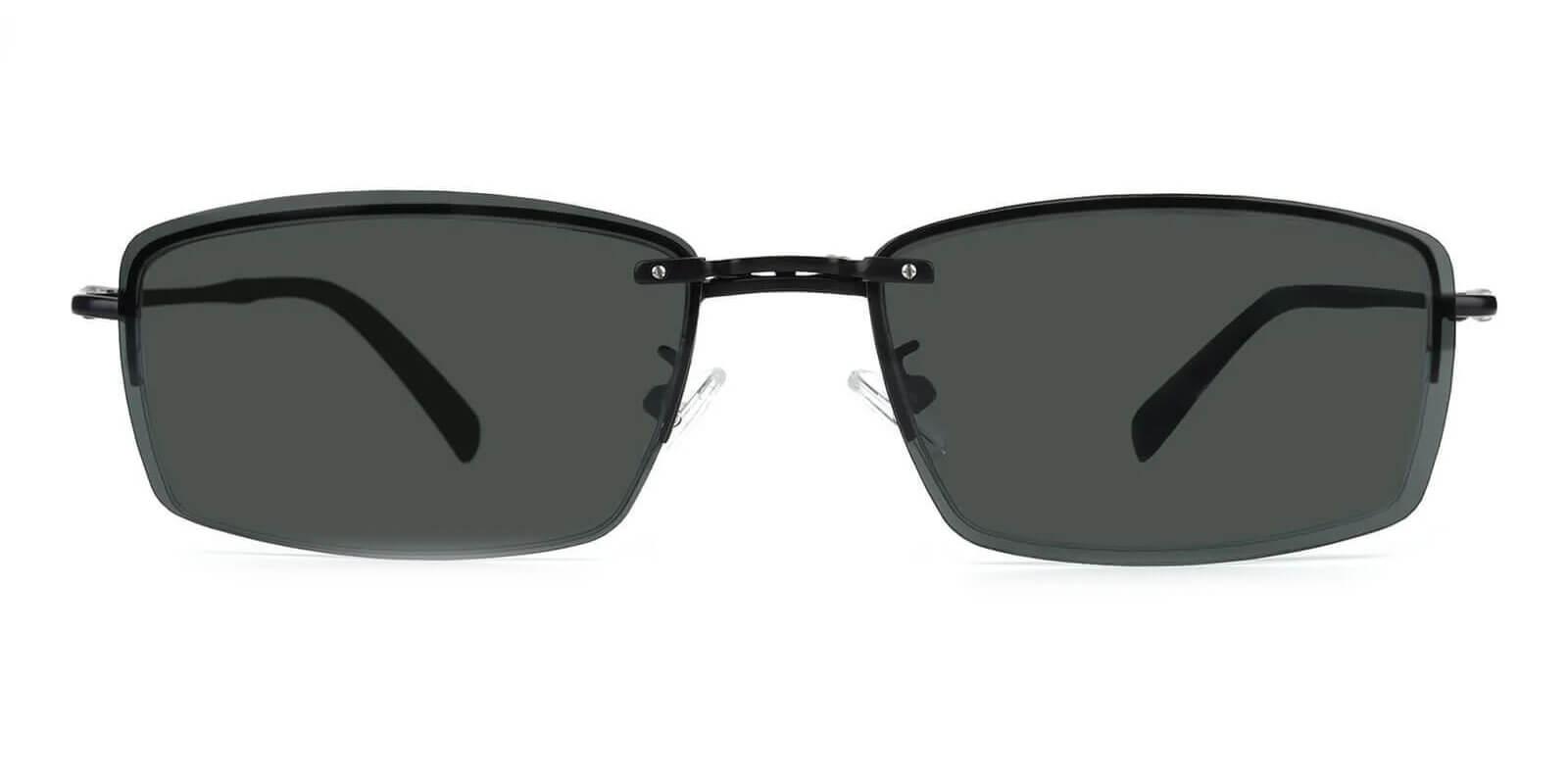 Beckett Clip-On Black Metal Eyeglasses , NosePads Frames from ABBE Glasses