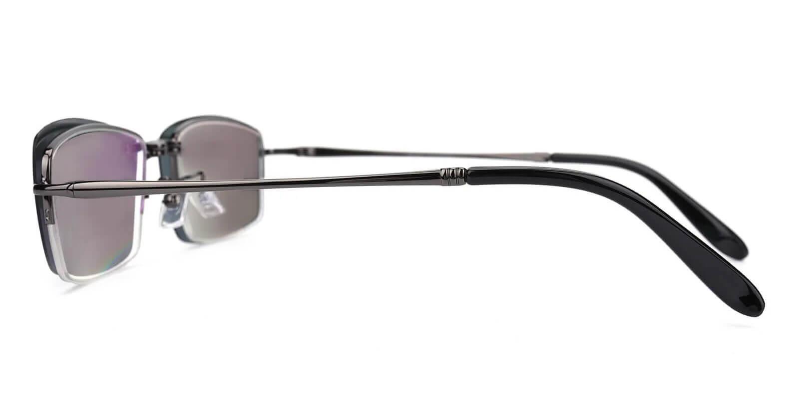 Beckett Clip-On Black Metal Eyeglasses , NosePads Frames from ABBE Glasses