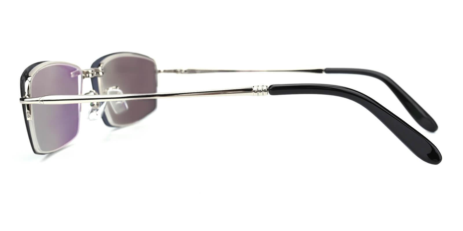 Beckett Clip-On Silver Metal Eyeglasses , NosePads Frames from ABBE Glasses