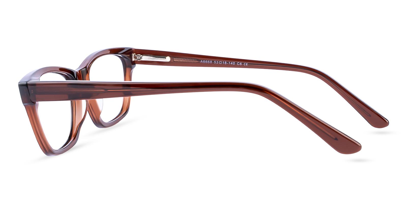 Demain Brown Acetate Eyeglasses , SpringHinges , UniversalBridgeFit Frames from ABBE Glasses
