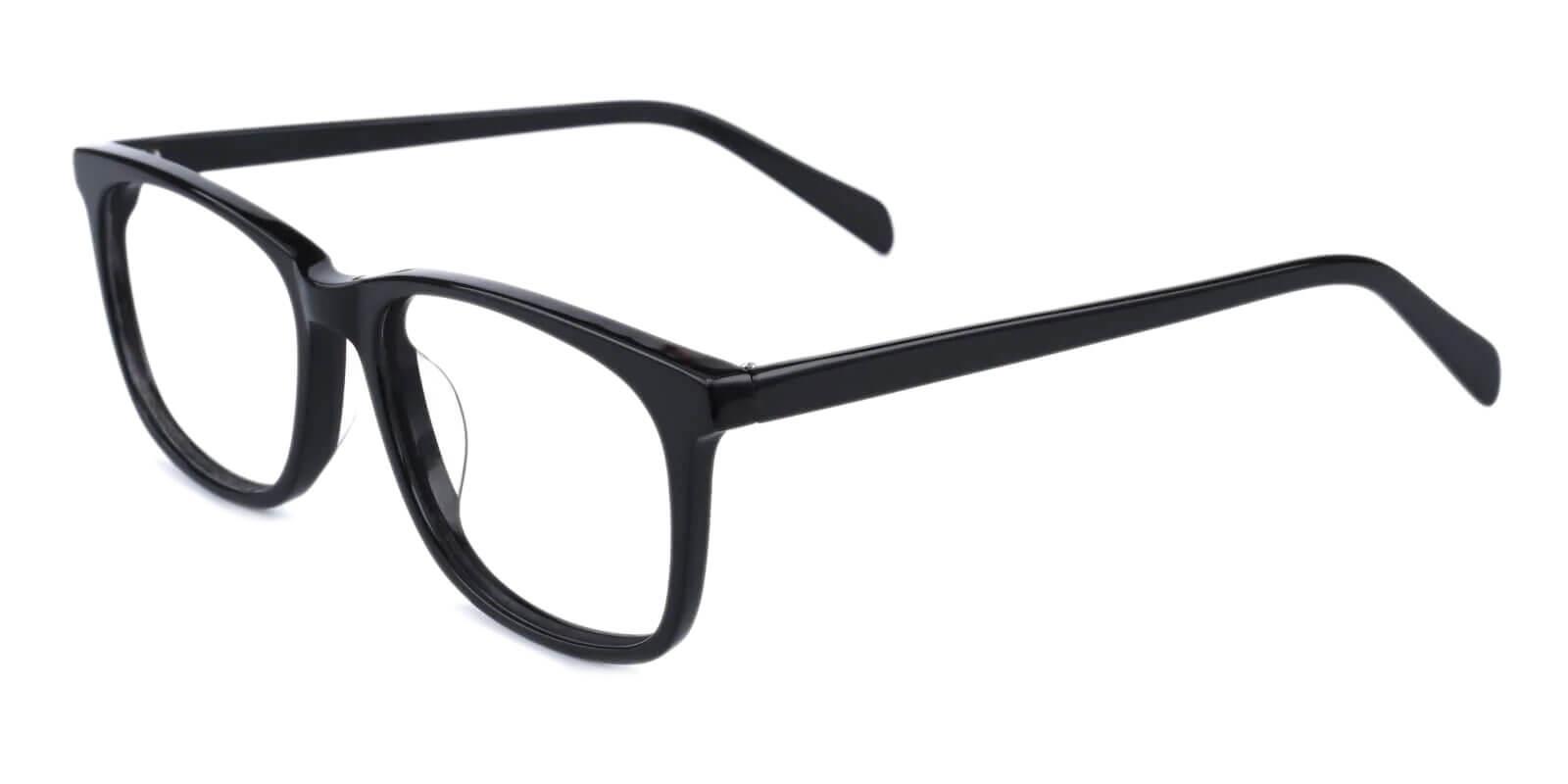 Plaza Black Acetate Eyeglasses , UniversalBridgeFit Frames from ABBE Glasses