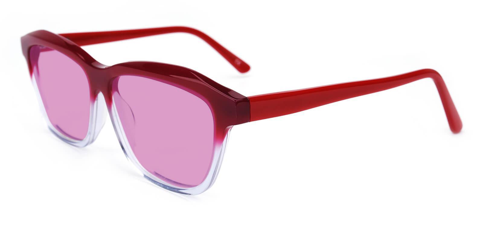 Morning Red Acetate SpringHinges , Sunglasses , UniversalBridgeFit Frames from ABBE Glasses