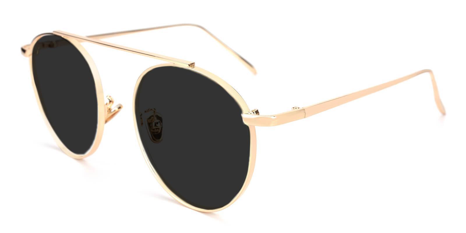 Octave Gold Metal Sunglasses , NosePads Frames from ABBE Glasses