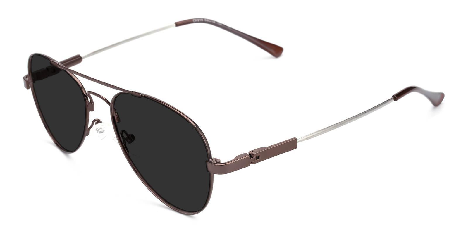 Movement Brown Metal SpringHinges , Sunglasses , NosePads Frames from ABBE Glasses