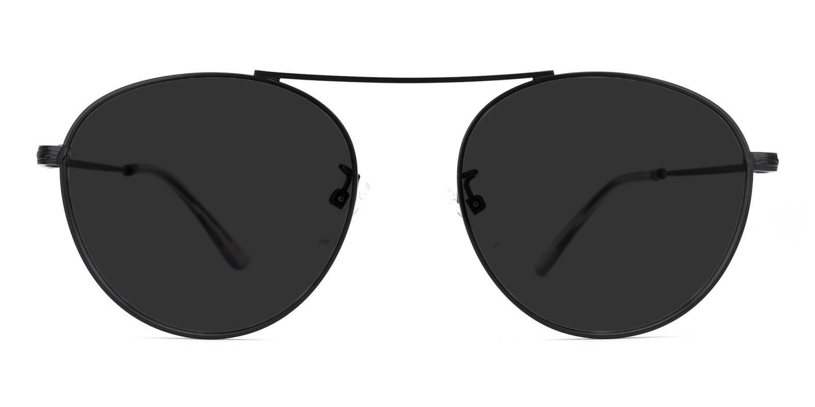 Cupertino Black Metal Sunglasses , NosePads Frames from ABBE Glasses