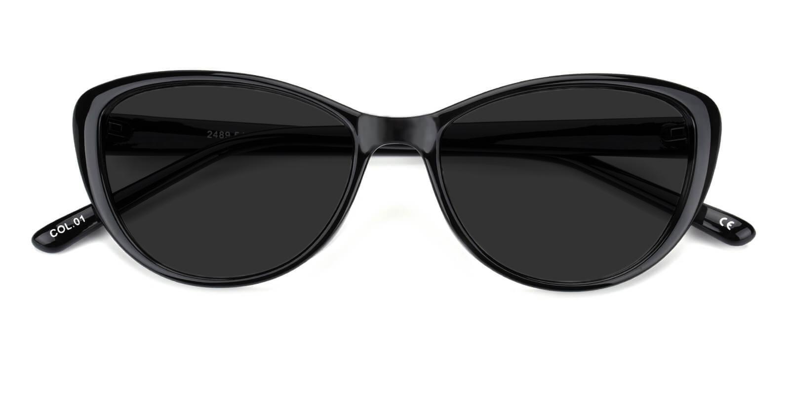Morla Black Plastic Sunglasses , UniversalBridgeFit Frames from ABBE Glasses