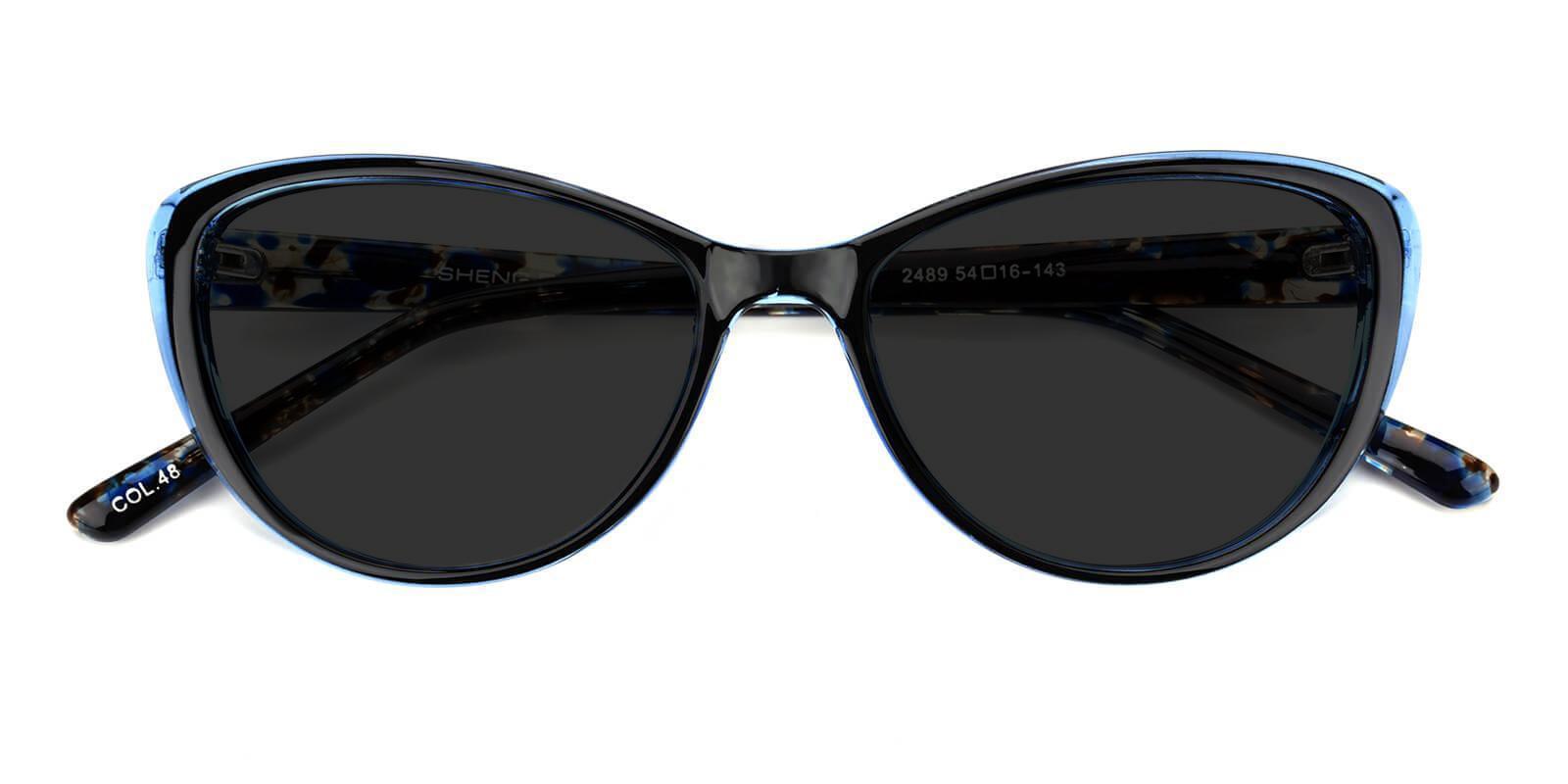 Morla Blue Plastic Sunglasses , UniversalBridgeFit Frames from ABBE Glasses