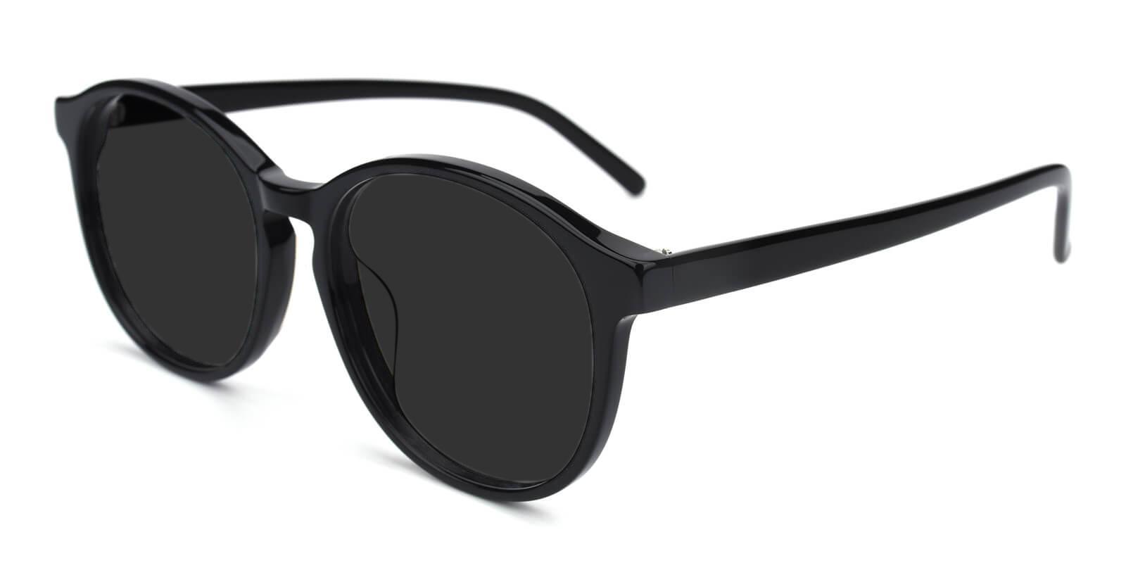 Sun Black Acetate Sunglasses , UniversalBridgeFit Frames from ABBE Glasses