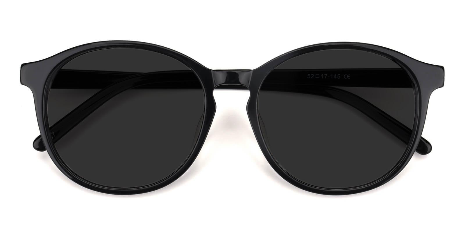 Sun Black Acetate Sunglasses , UniversalBridgeFit Frames from ABBE Glasses