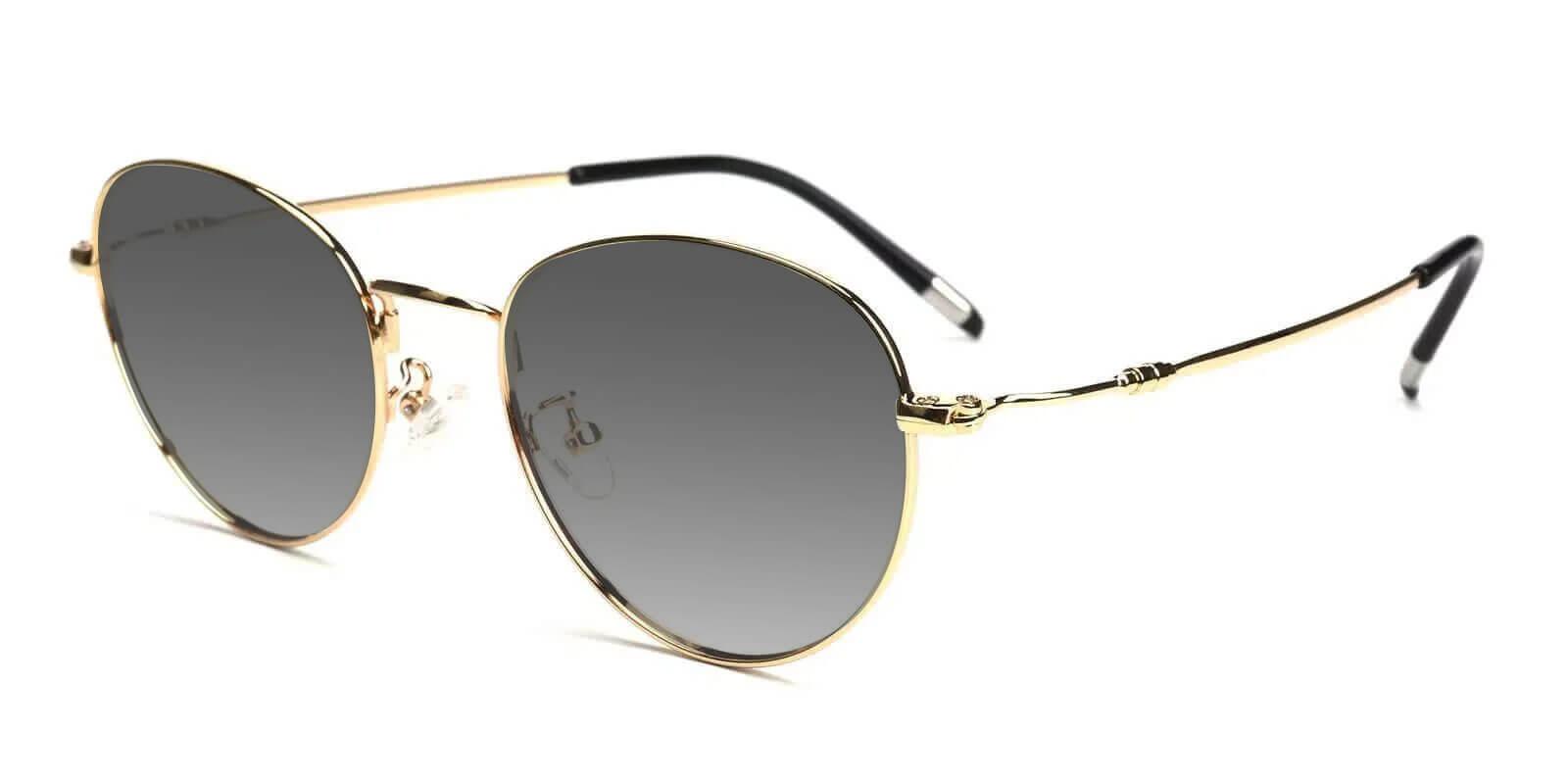 Coxon Gold Metal Sunglasses , Lightweight , NosePads Frames from ABBE Glasses