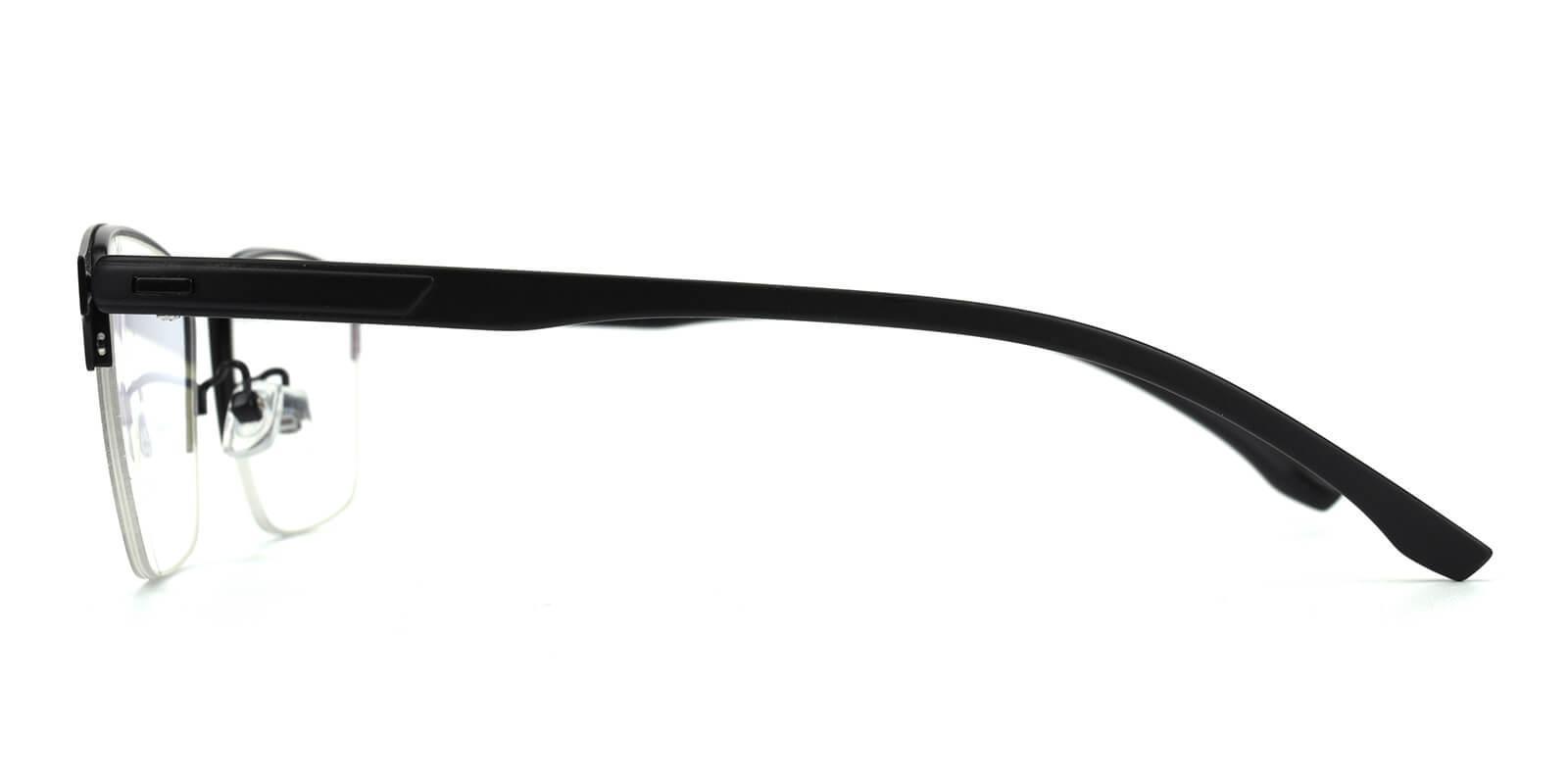 Ferrous Clip-On Black Metal Eyeglasses , NosePads , SpringHinges Frames from ABBE Glasses