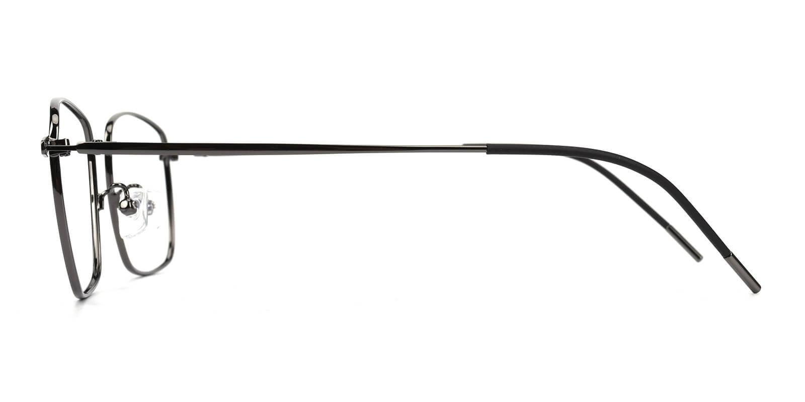 Bezel Clip-On Gun Metal Eyeglasses , NosePads , SpringHinges Frames from ABBE Glasses