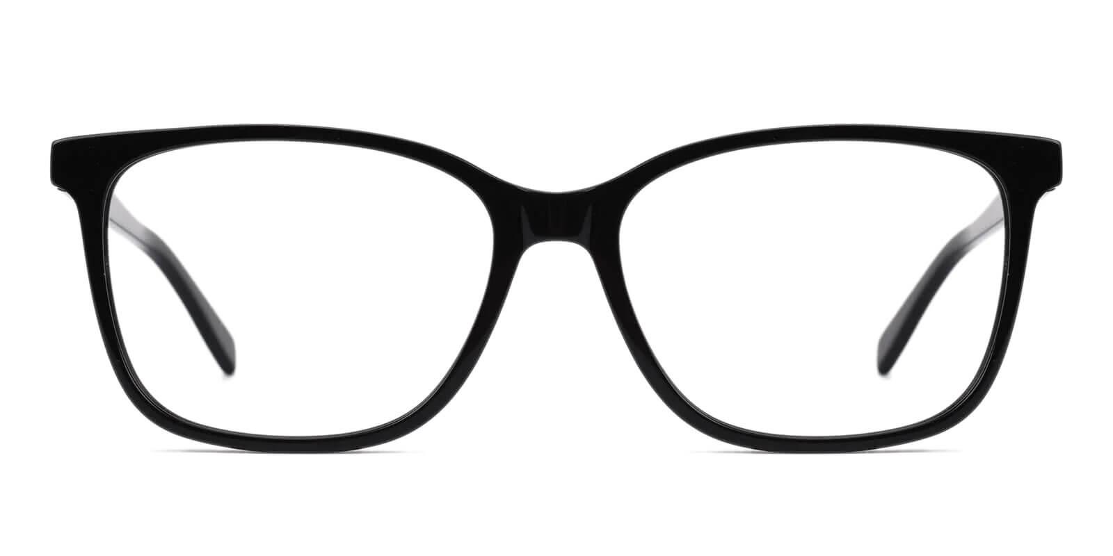 Groove Black Acetate Eyeglasses , SpringHinges , UniversalBridgeFit Frames from ABBE Glasses