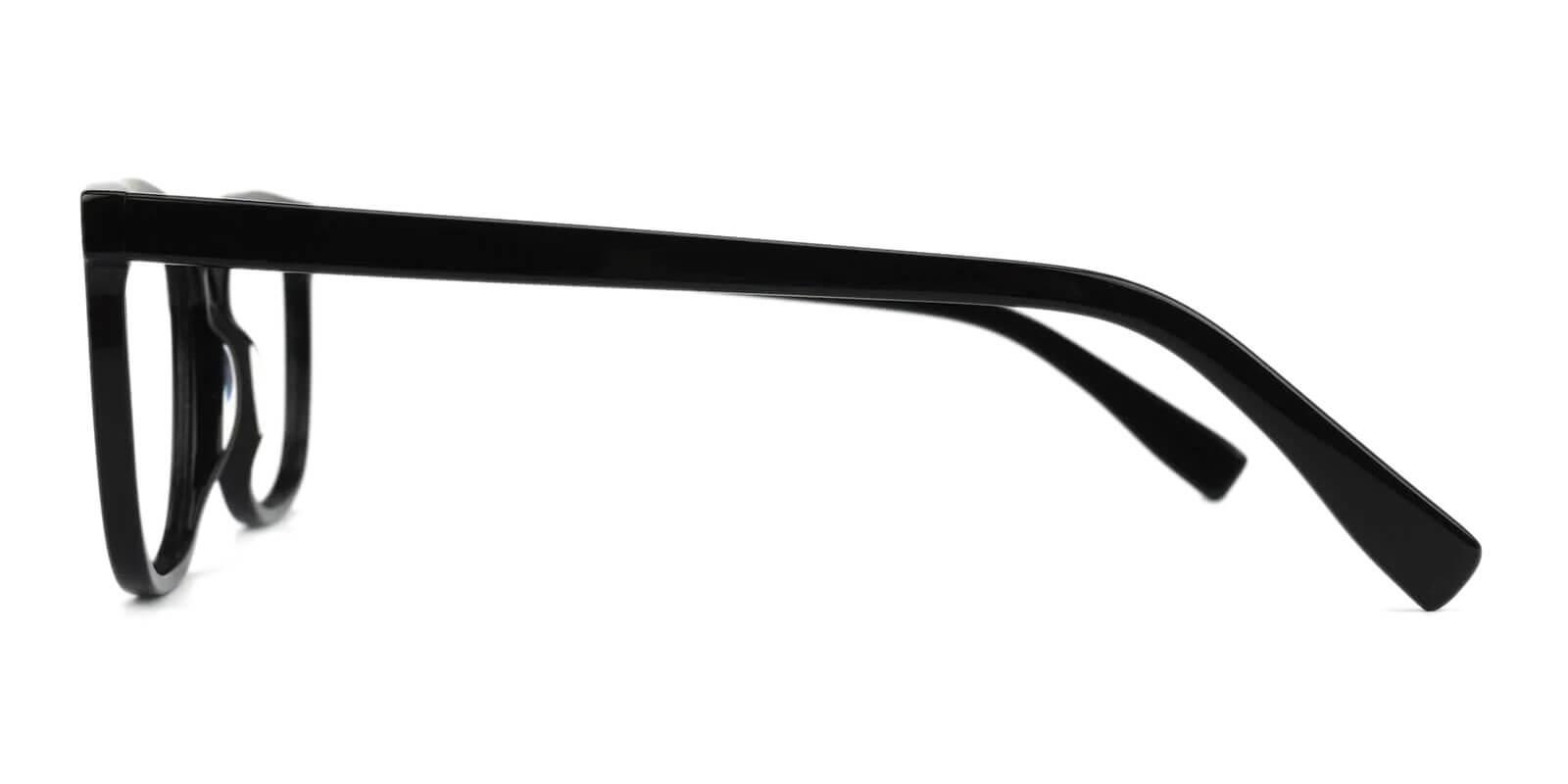 Groove Black Acetate Eyeglasses , SpringHinges , UniversalBridgeFit Frames from ABBE Glasses