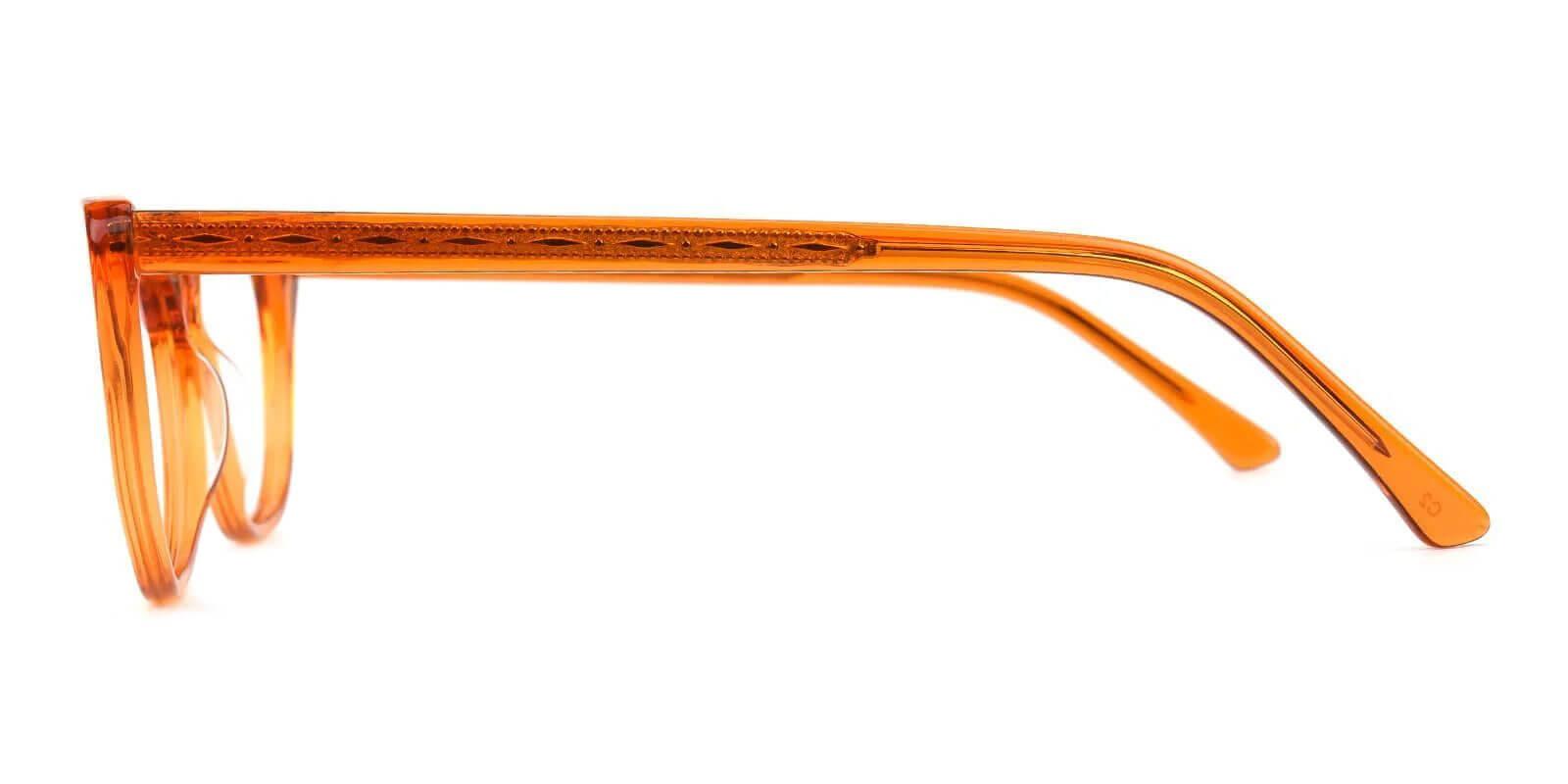 Yuke Orange Acetate Eyeglasses , SpringHinges , UniversalBridgeFit Frames from ABBE Glasses