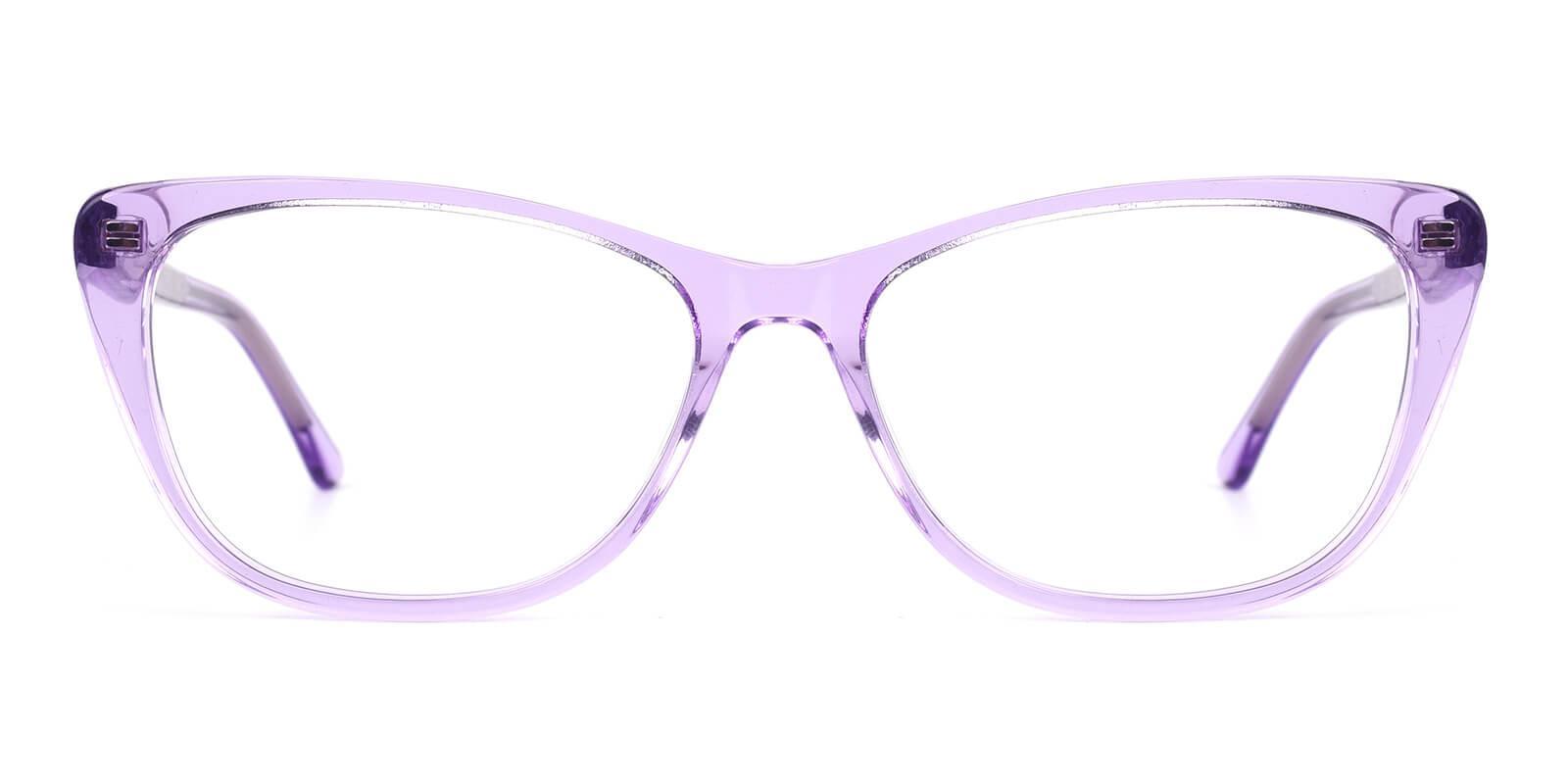 Yuke Purple Acetate Eyeglasses , SpringHinges , UniversalBridgeFit Frames from ABBE Glasses