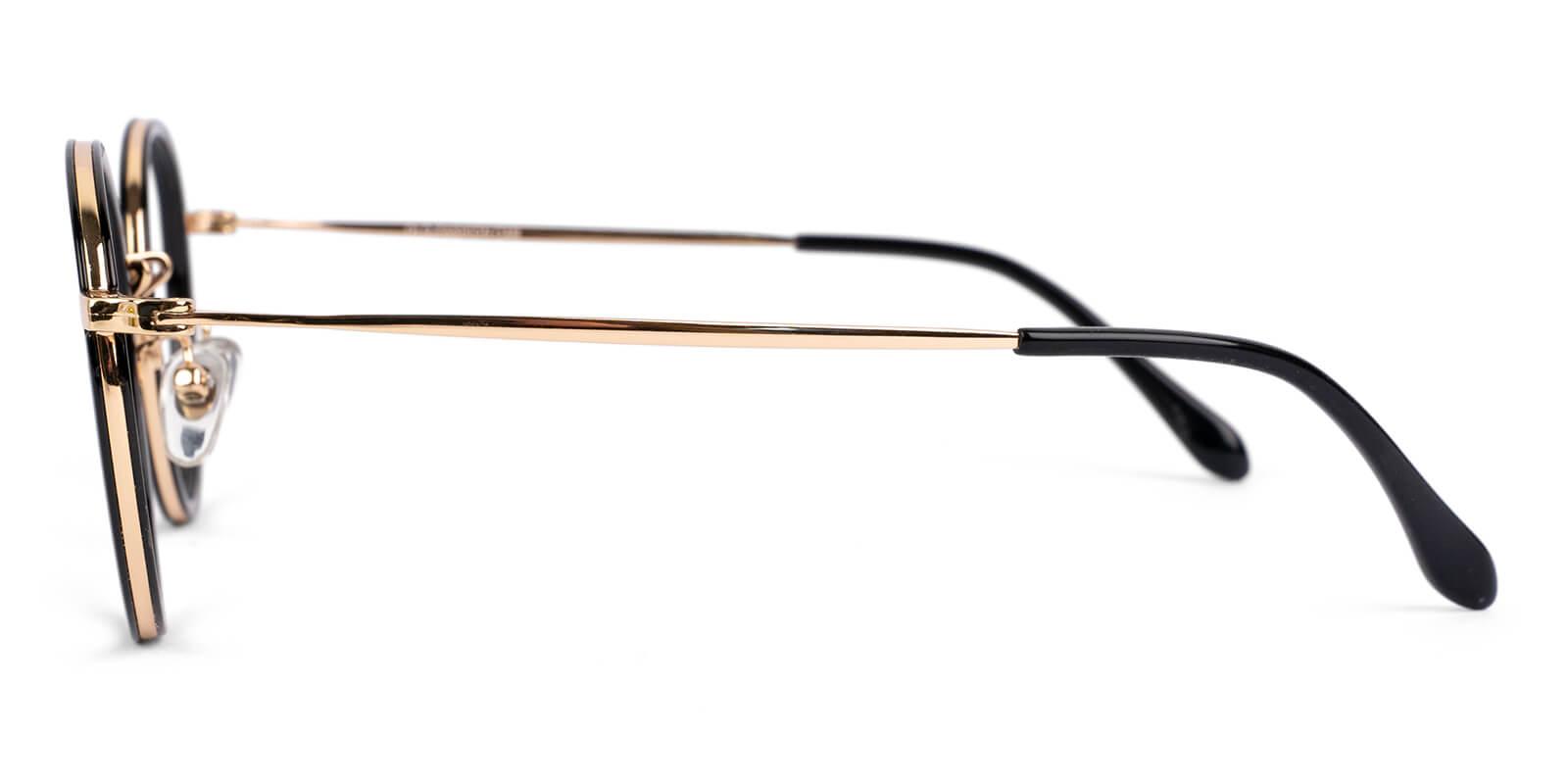 Modena Black Combination Eyeglasses , NosePads , SpringHinges Frames from ABBE Glasses