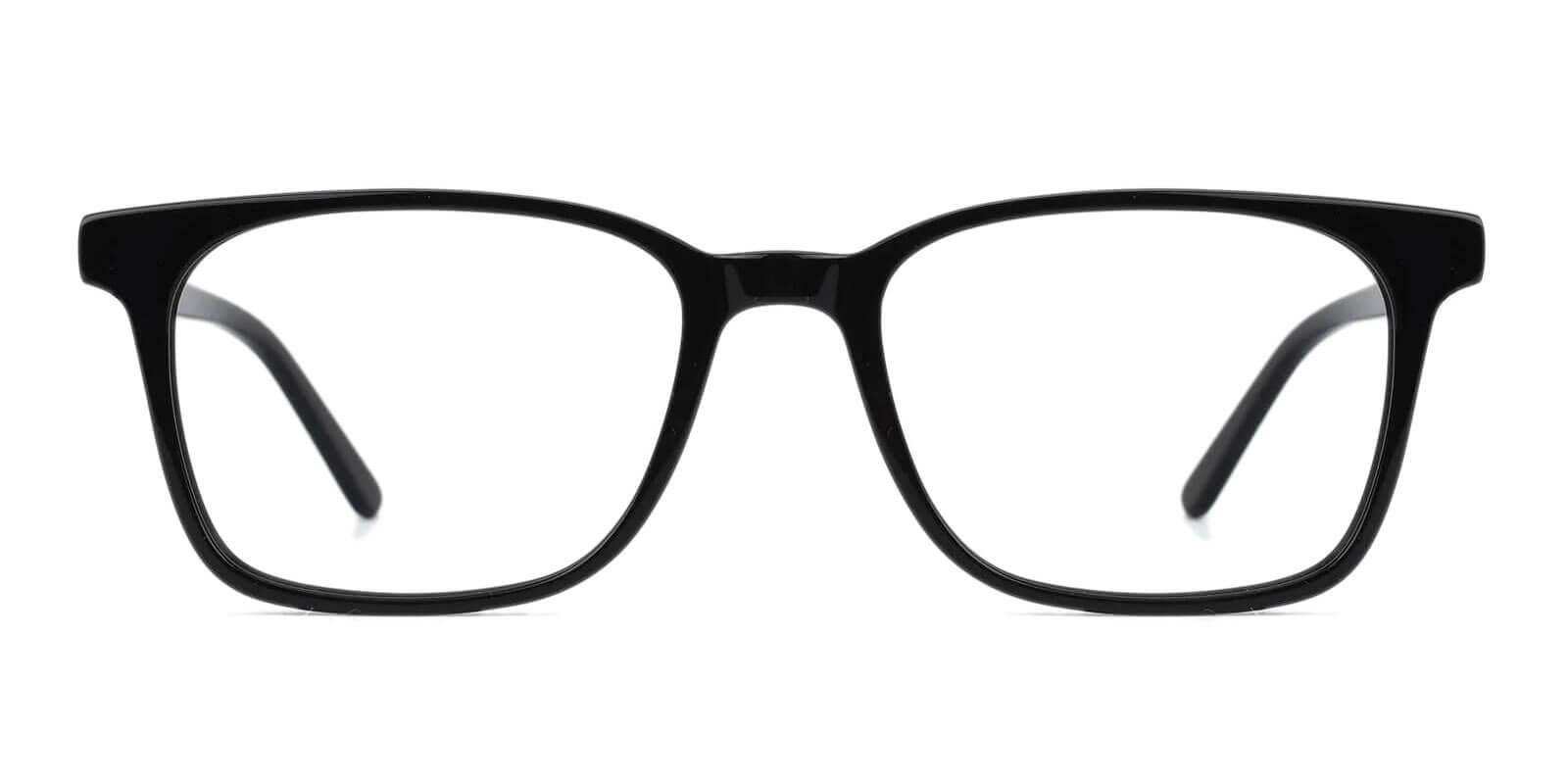 Reverb Black Acetate Eyeglasses , SpringHinges , UniversalBridgeFit Frames from ABBE Glasses