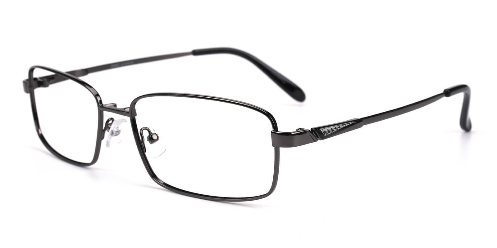 Providence Clip-On Gun Metal Eyeglasses , NosePads , SpringHinges Frames from ABBE Glasses
