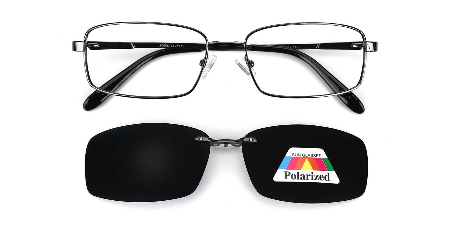 Providence Gun Metal Eyeglasses , NosePads , SpringHinges Frames from ABBE Glasses