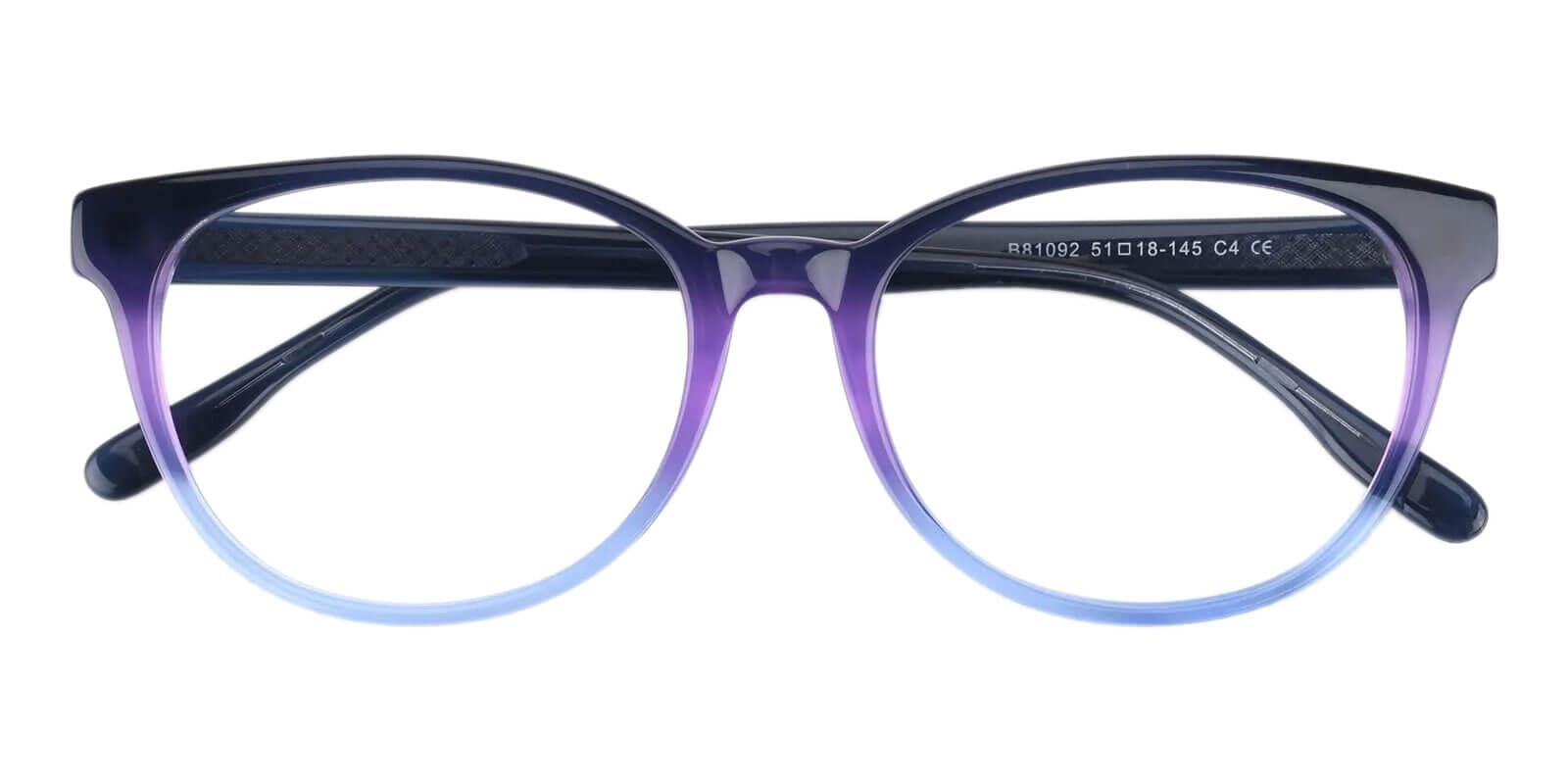 Bouquet Blue Acetate Eyeglasses , SpringHinges , UniversalBridgeFit Frames from ABBE Glasses
