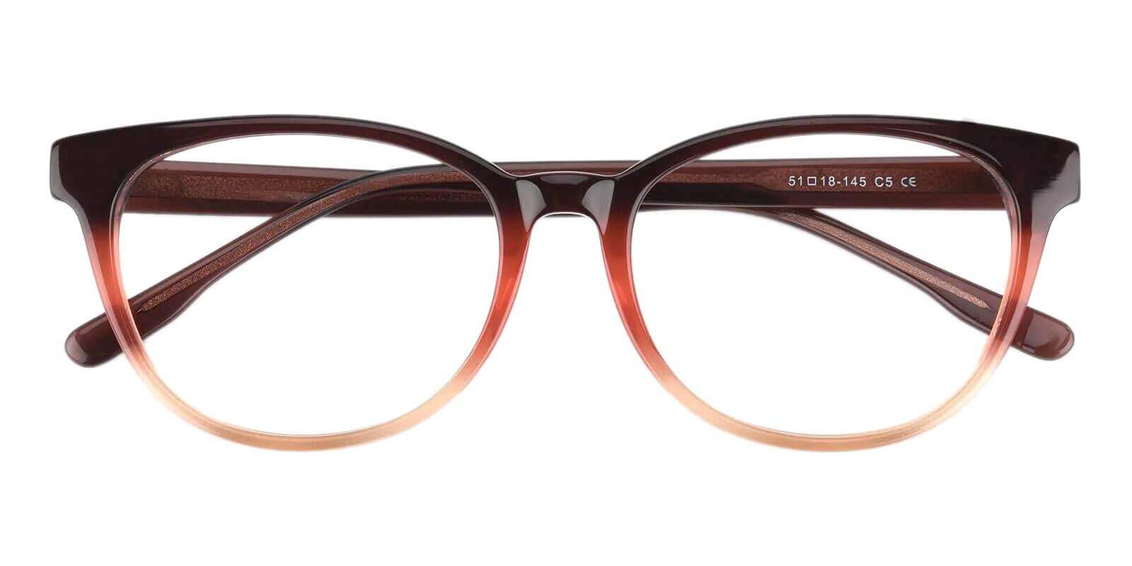 Bouquet Brown Acetate Eyeglasses , SpringHinges , UniversalBridgeFit Frames from ABBE Glasses
