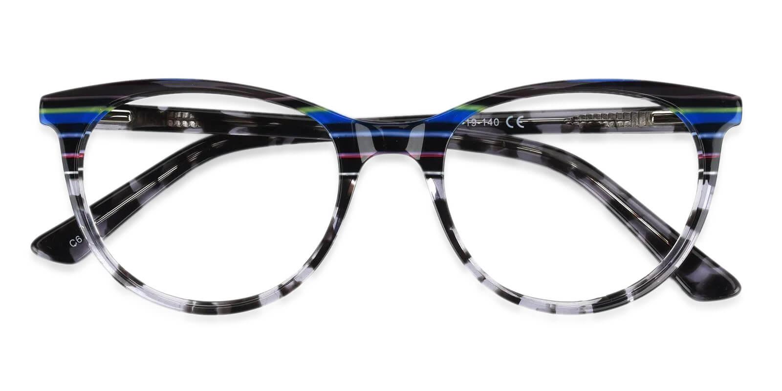 Perceive Black Acetate Eyeglasses , SpringHinges , UniversalBridgeFit Frames from ABBE Glasses