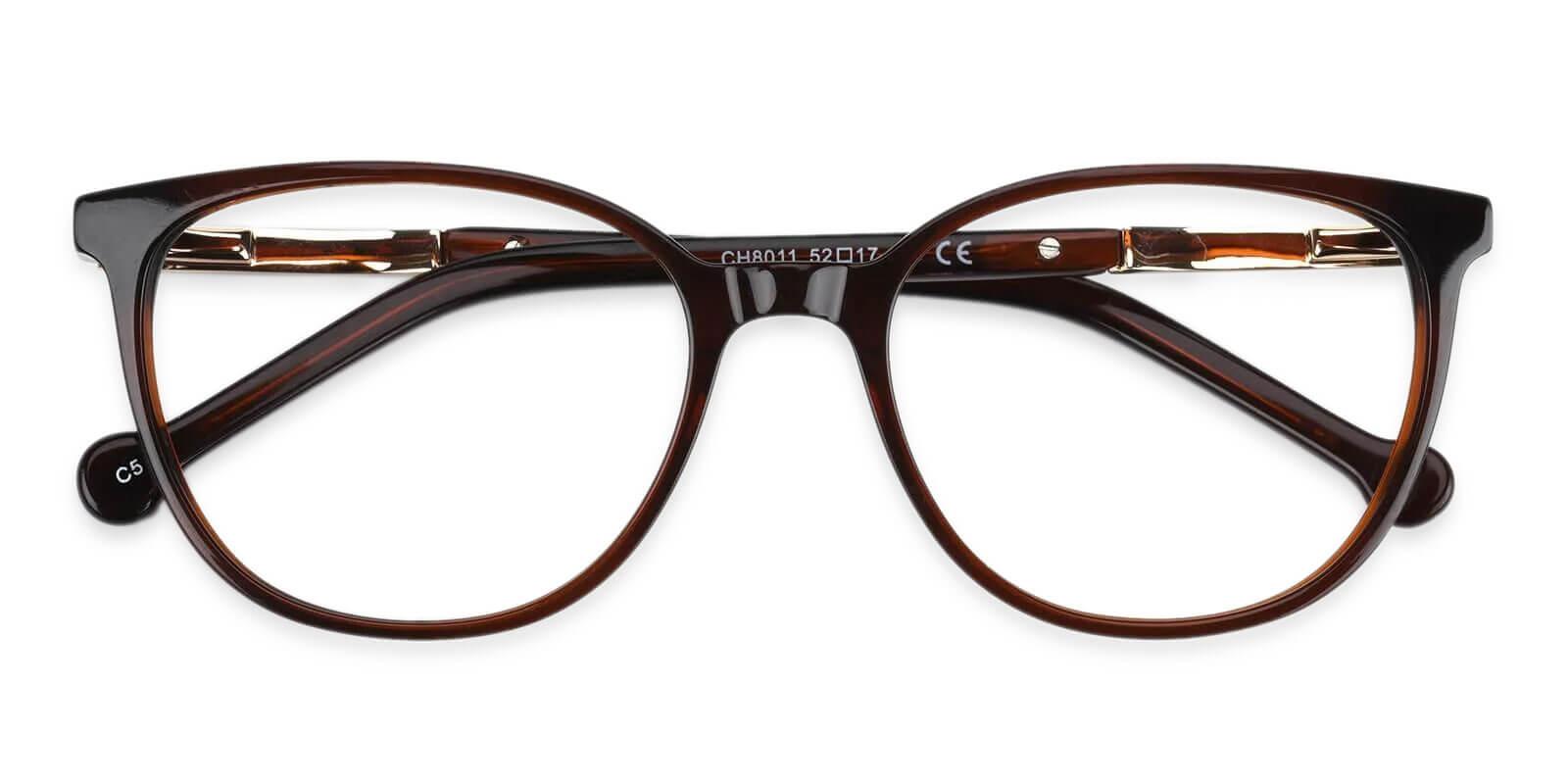 Saunter Brown Acetate Eyeglasses , SpringHinges , UniversalBridgeFit Frames from ABBE Glasses